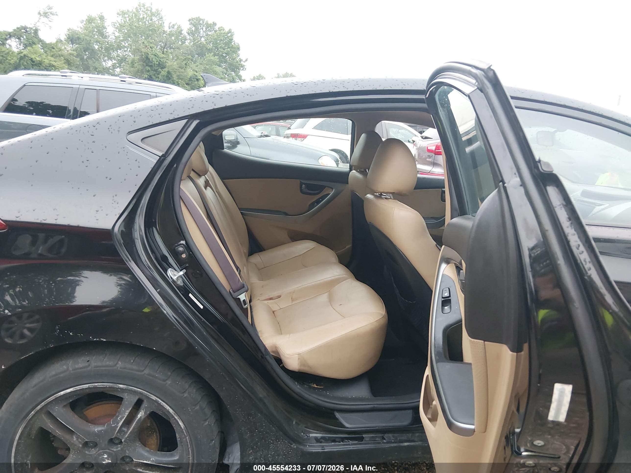 2013 Hyundai Elantra Limited Black vin: KMHDH4AE1DU871818