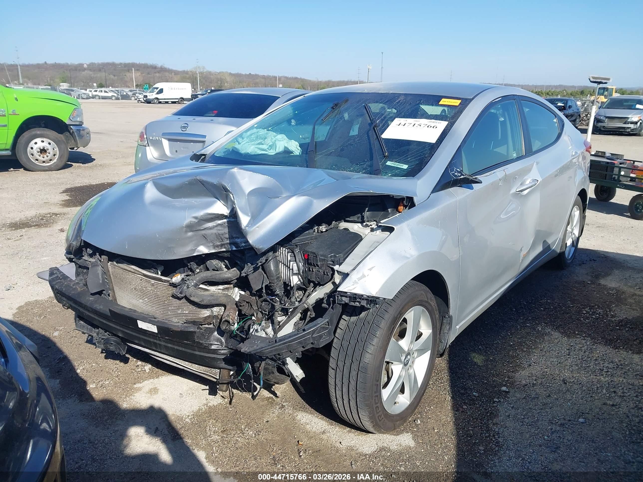 2013 Hyundai Elantra Gls (ulsan Plant) Silver vin: KMHDH4AE1DU885766