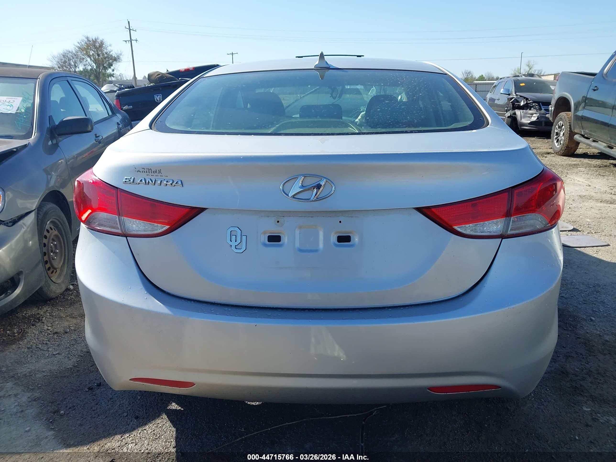 2013 Hyundai Elantra Gls (ulsan Plant) Silver vin: KMHDH4AE1DU885766