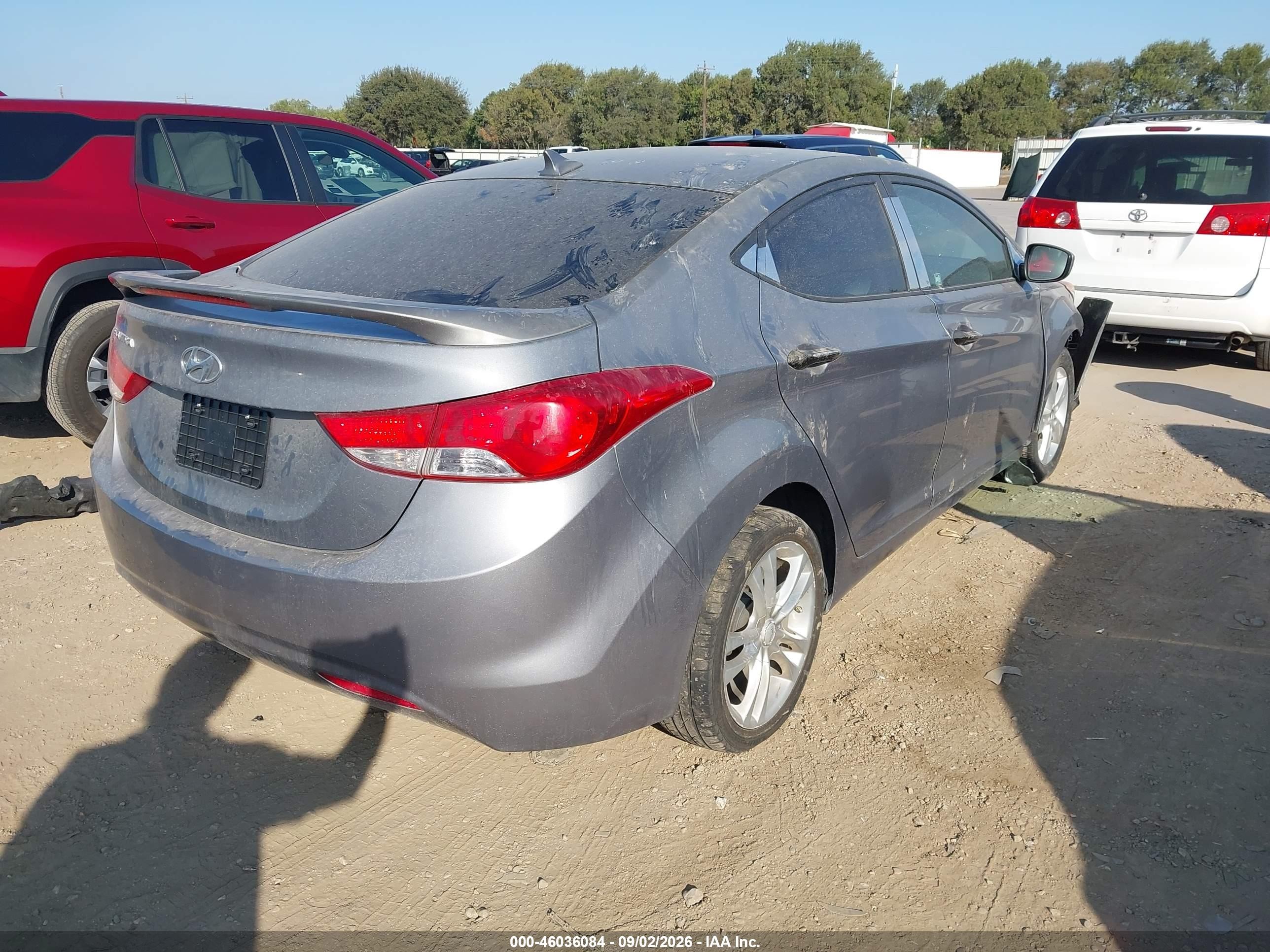 2013 Hyundai Elantra Gls Gray vin: KMHDH4AE1DU903439