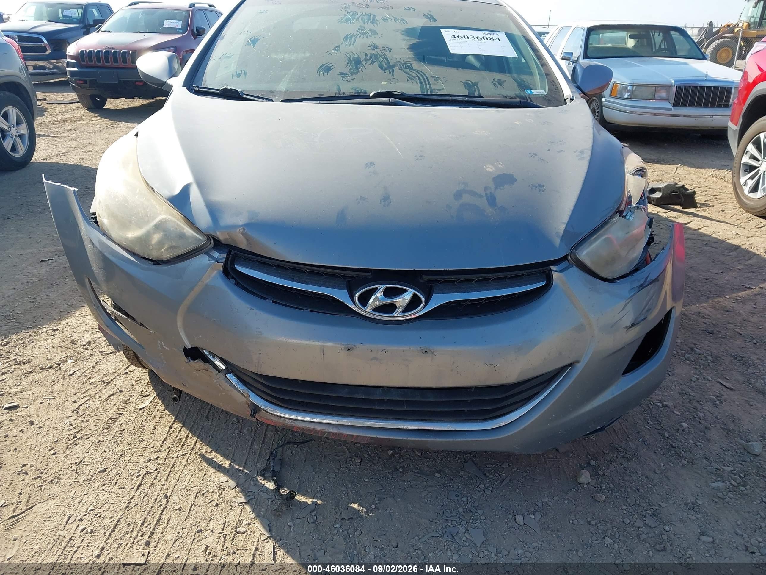 2013 Hyundai Elantra Gls Gray vin: KMHDH4AE1DU903439