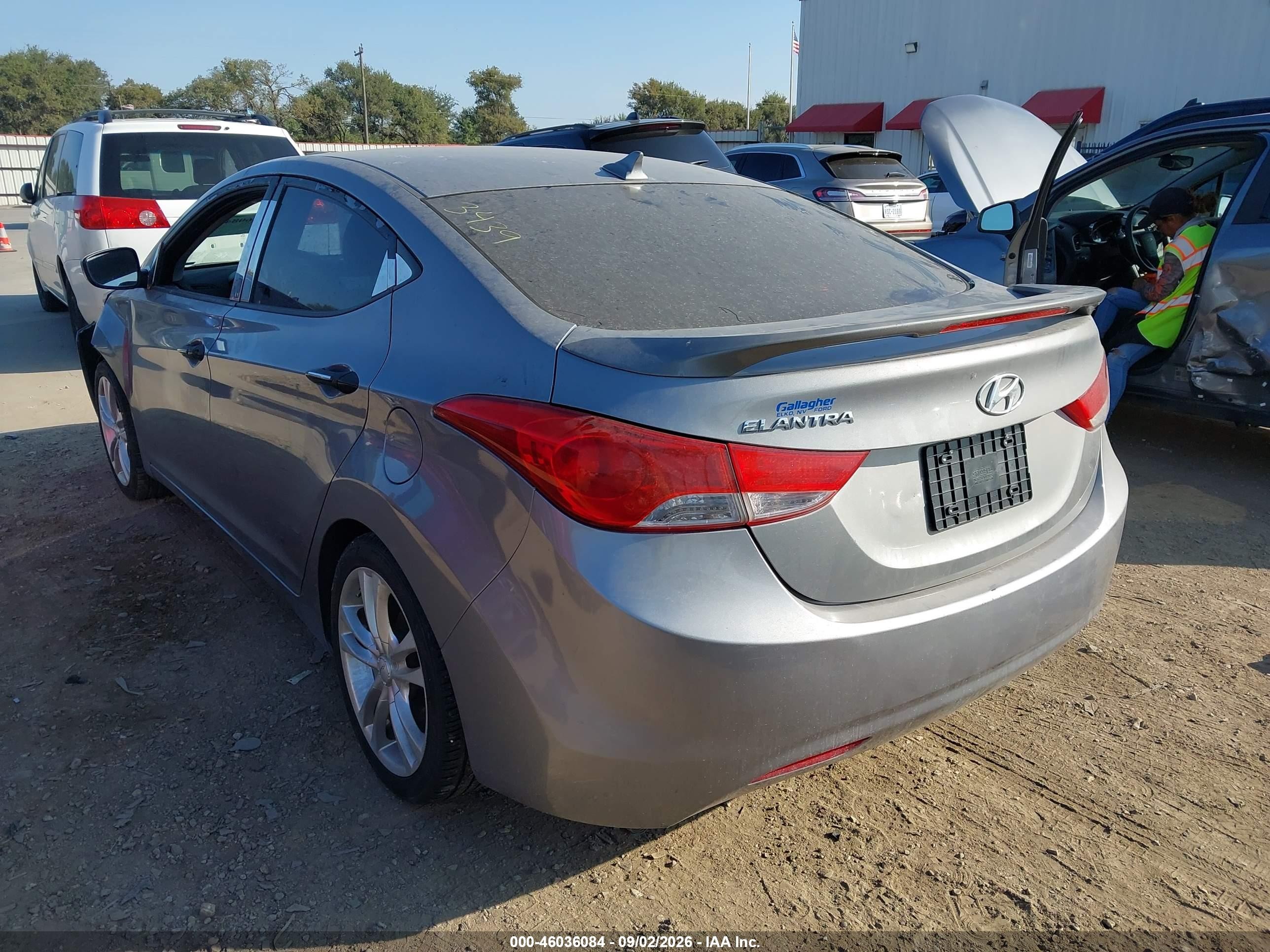 2013 Hyundai Elantra Gls Gray vin: KMHDH4AE1DU903439