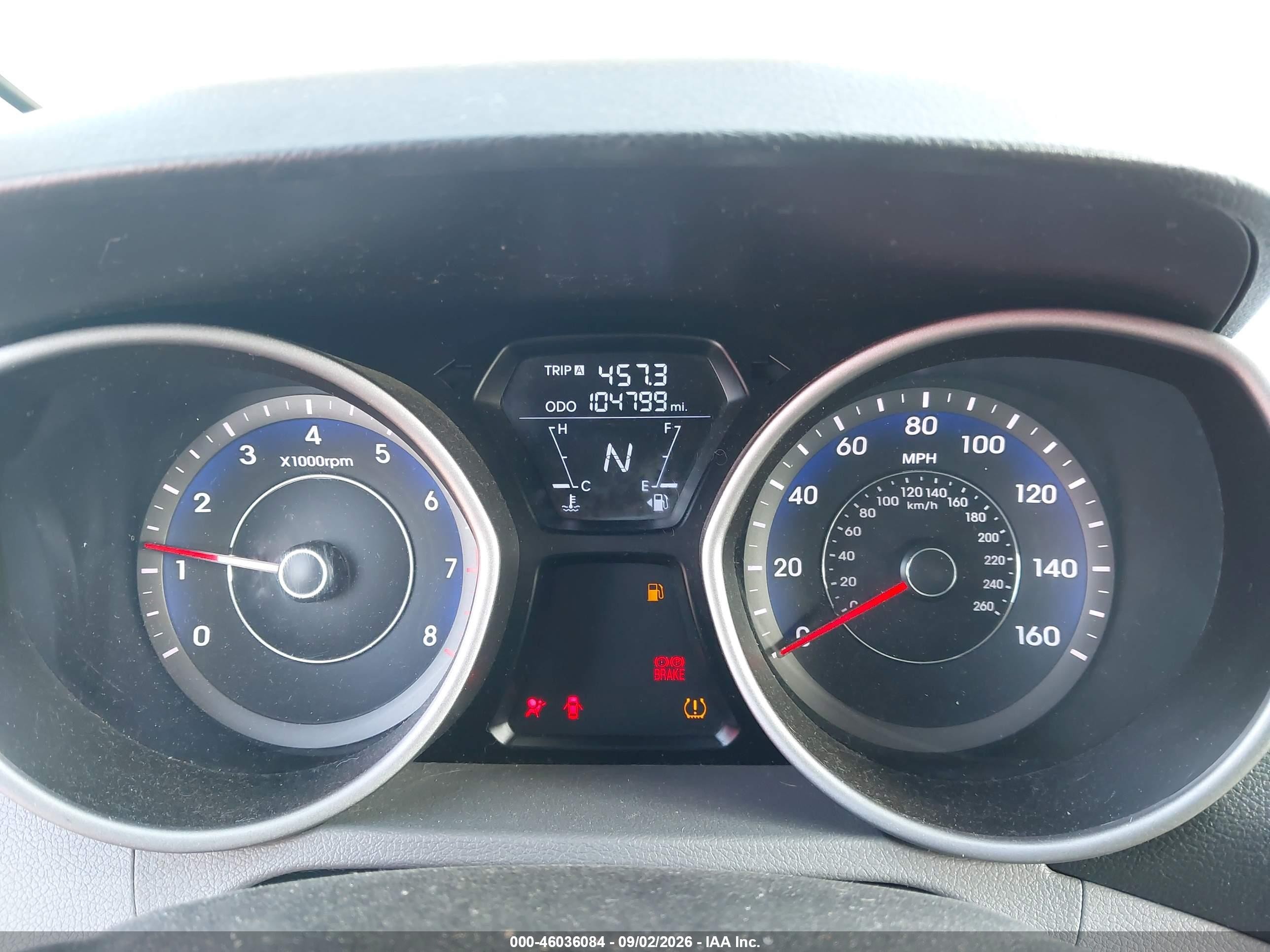 2013 Hyundai Elantra Gls Gray vin: KMHDH4AE1DU903439