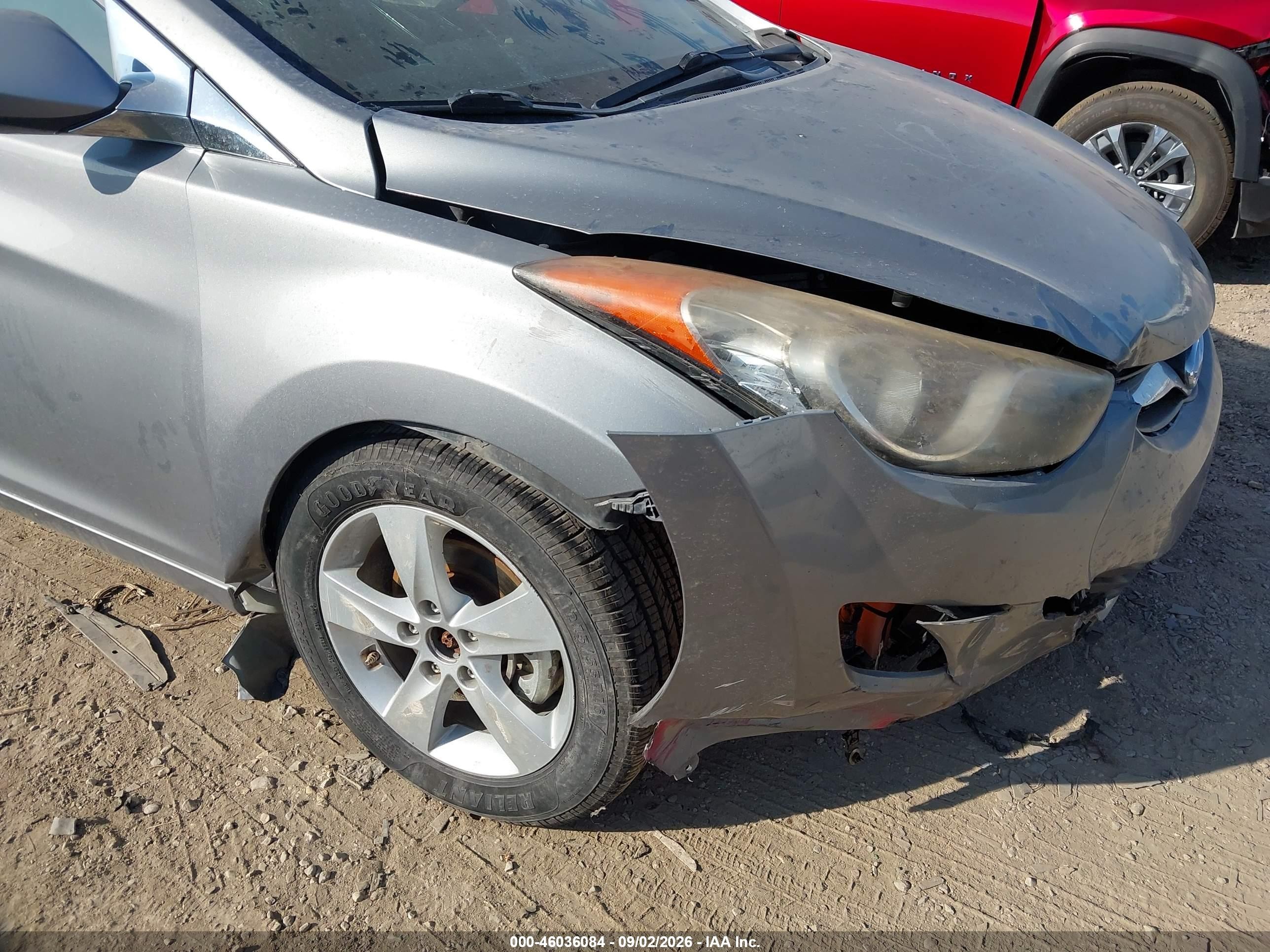 2013 Hyundai Elantra Gls Gray vin: KMHDH4AE1DU903439