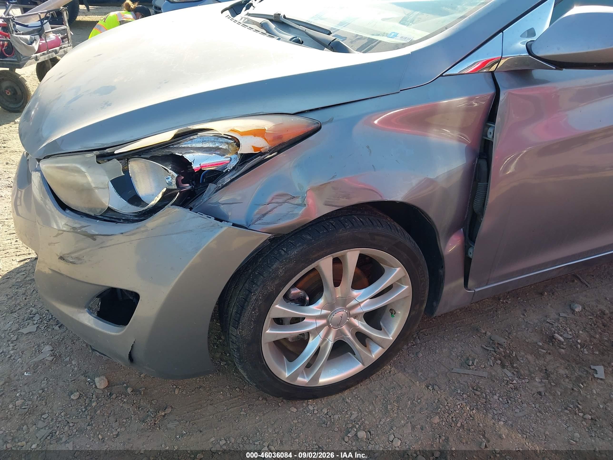 2013 Hyundai Elantra Gls Gray vin: KMHDH4AE1DU903439