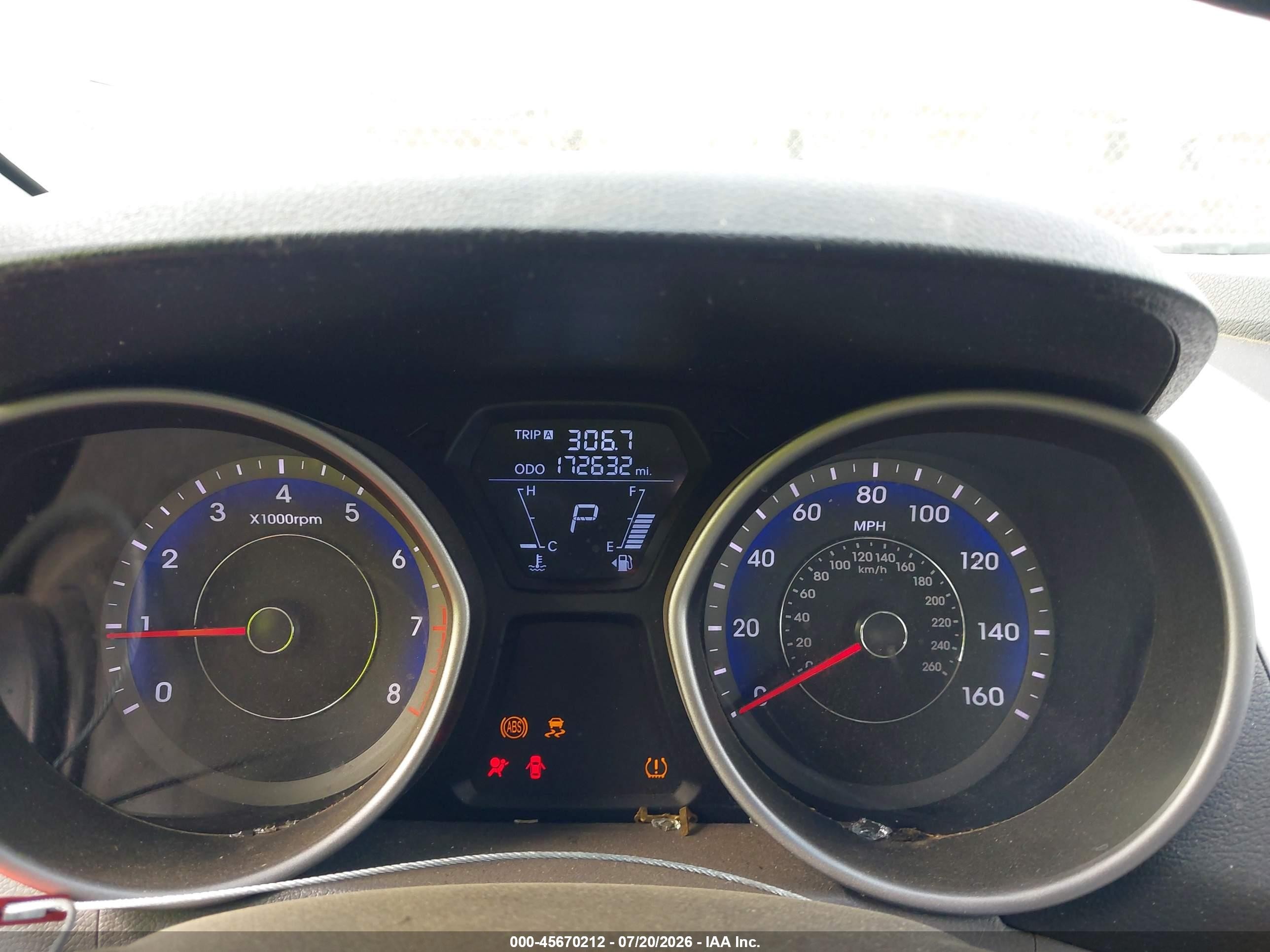 2013 Hyundai Elantra Gls Gray vin: KMHDH4AE1DU938966