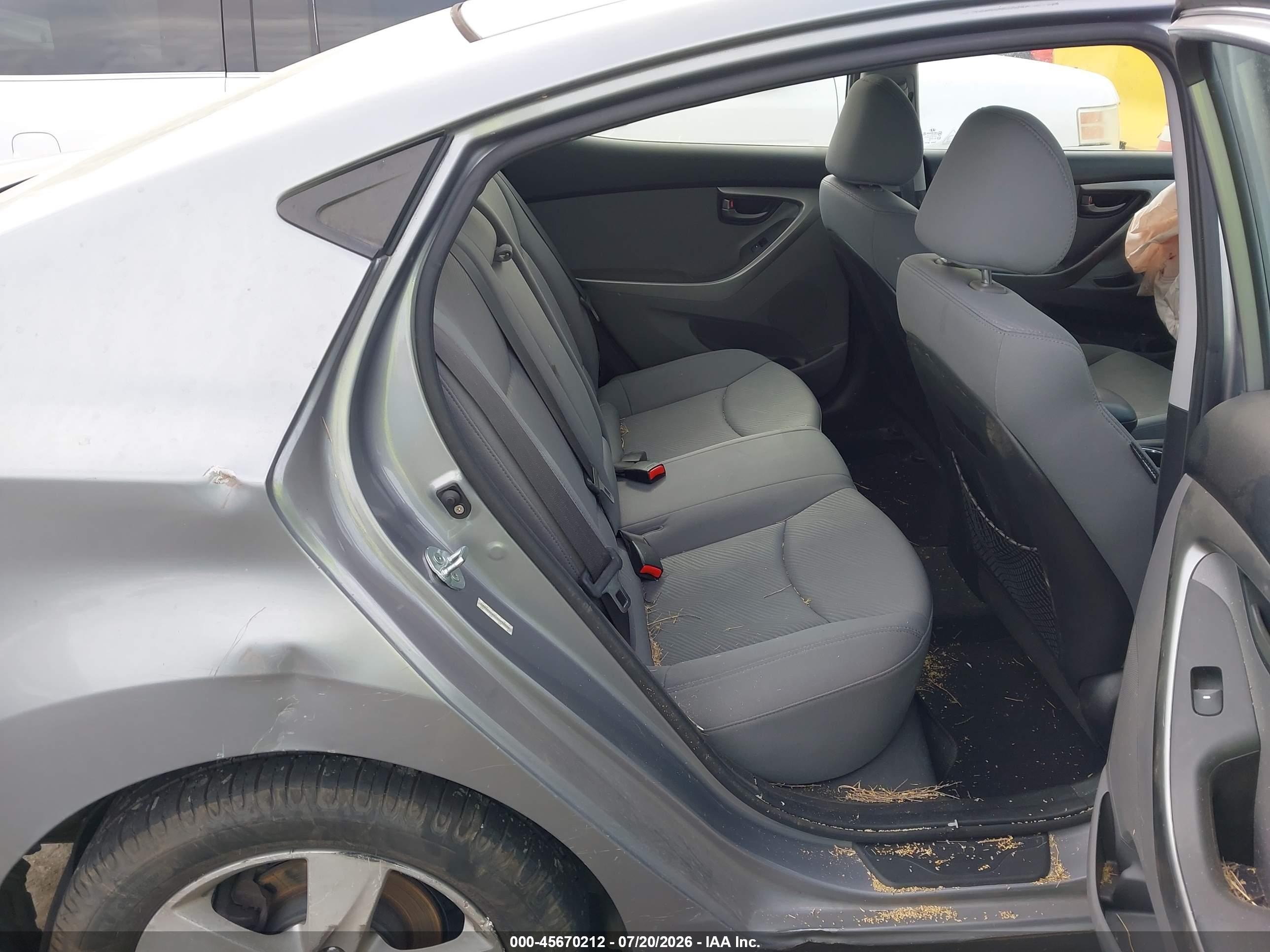 2013 Hyundai Elantra Gls Gray vin: KMHDH4AE1DU938966