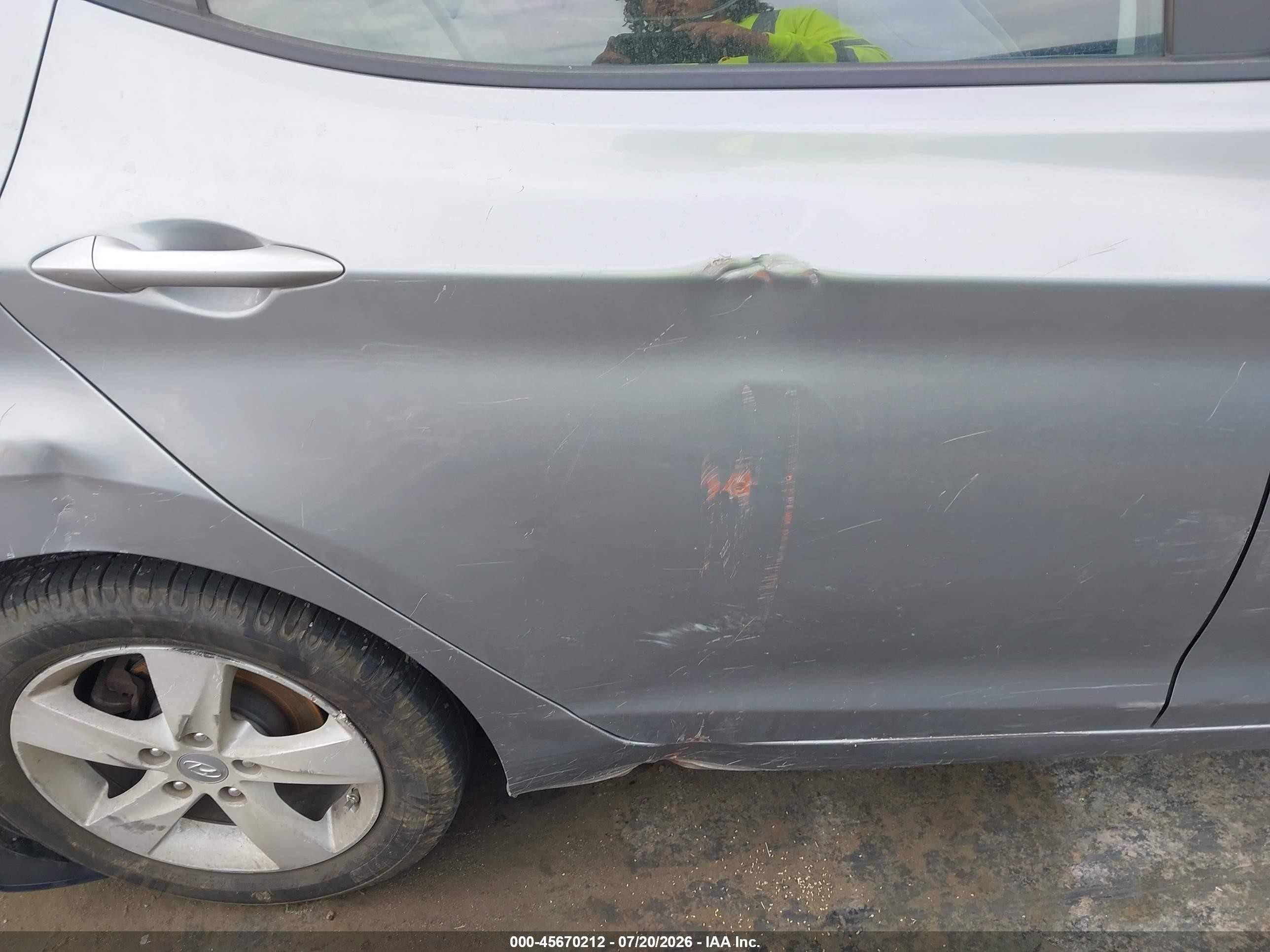 2013 Hyundai Elantra Gls Gray vin: KMHDH4AE1DU938966