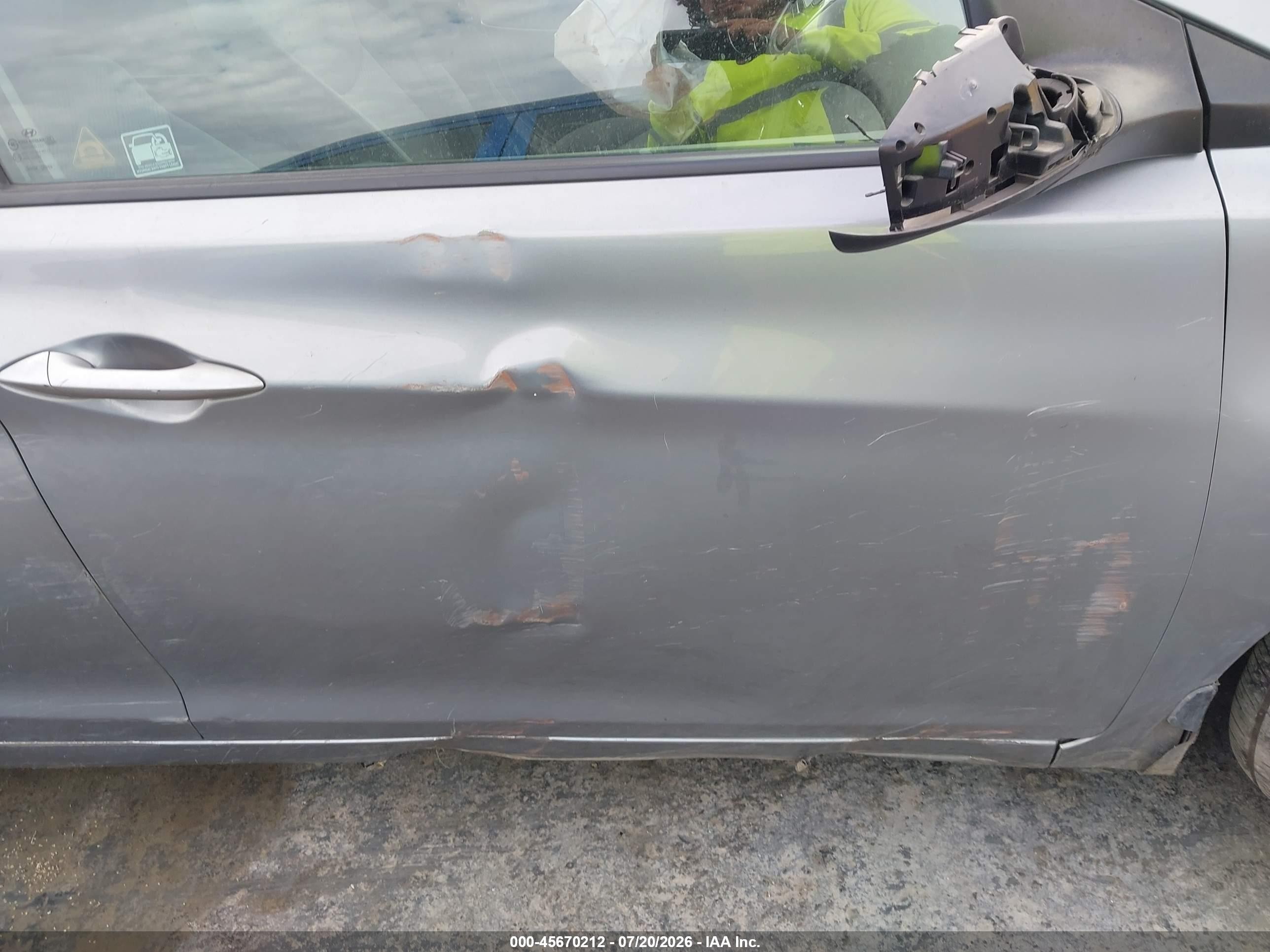 2013 Hyundai Elantra Gls Gray vin: KMHDH4AE1DU938966