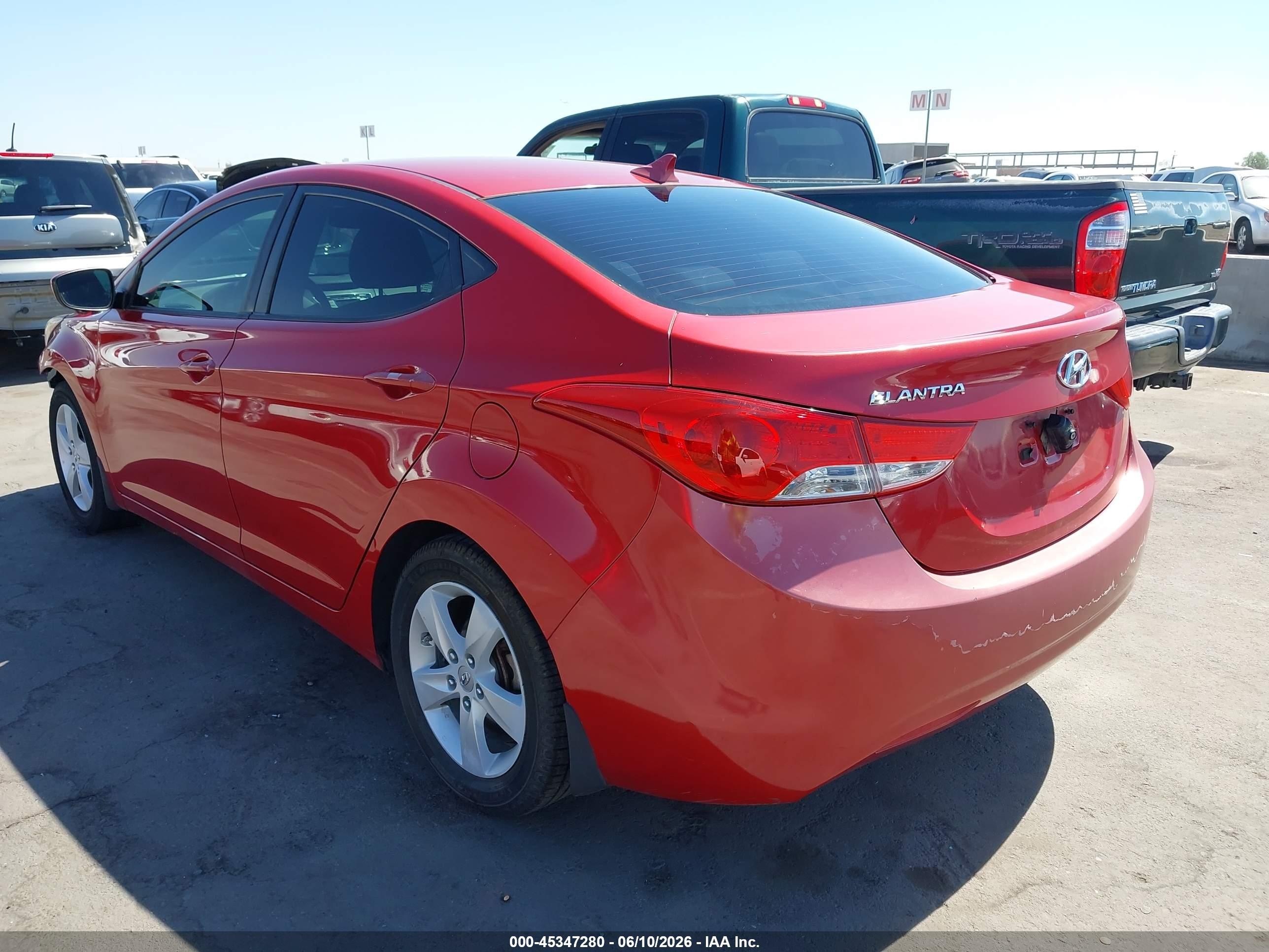 2013 Hyundai Elantra Gls Red vin: KMHDH4AE1DU948008