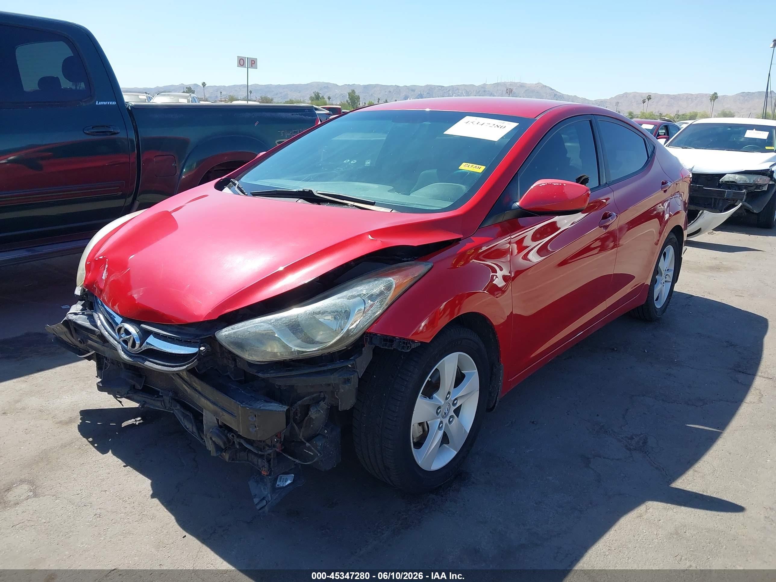 2013 Hyundai Elantra Gls Red vin: KMHDH4AE1DU948008