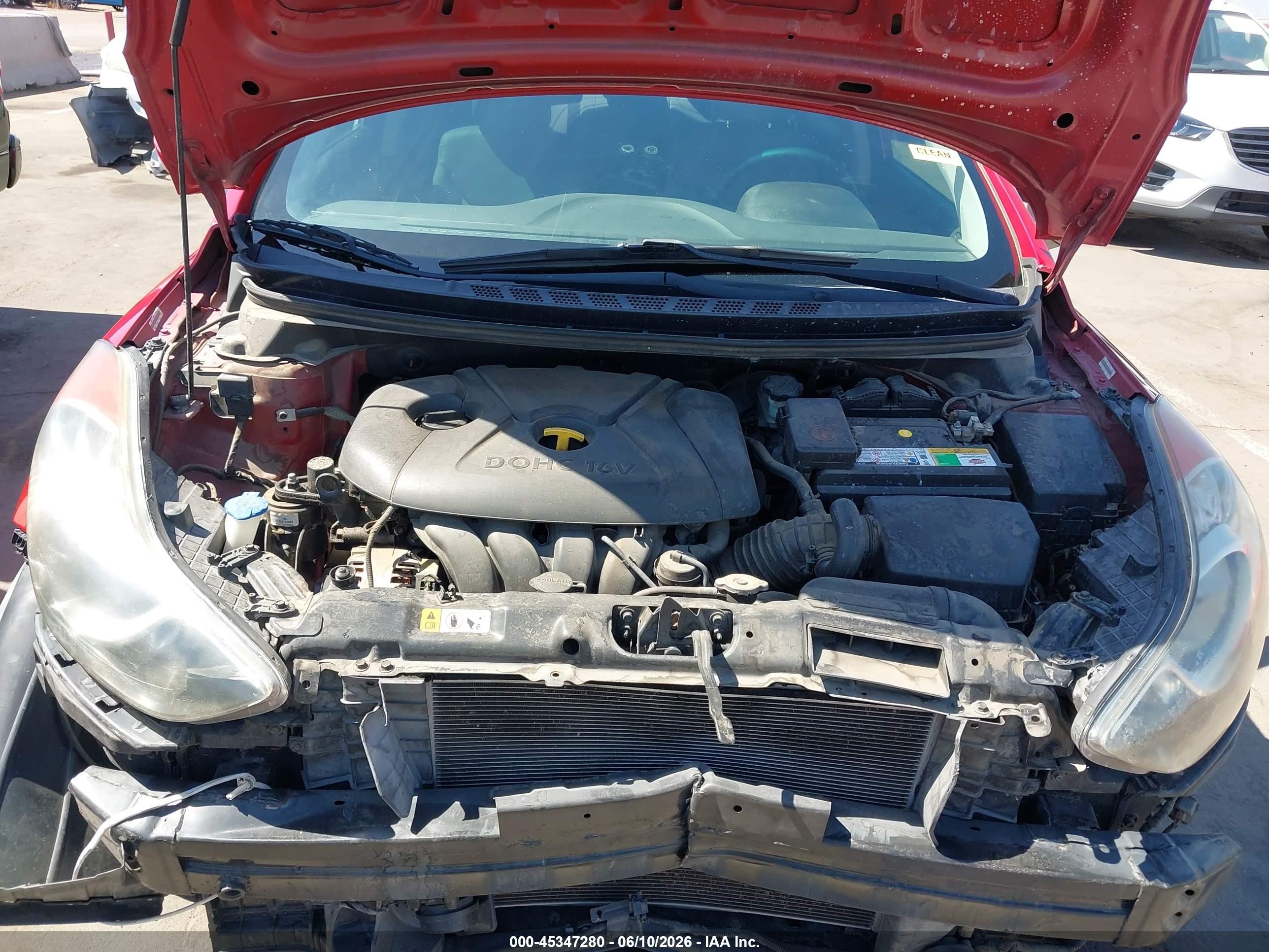 2013 Hyundai Elantra Gls Red vin: KMHDH4AE1DU948008