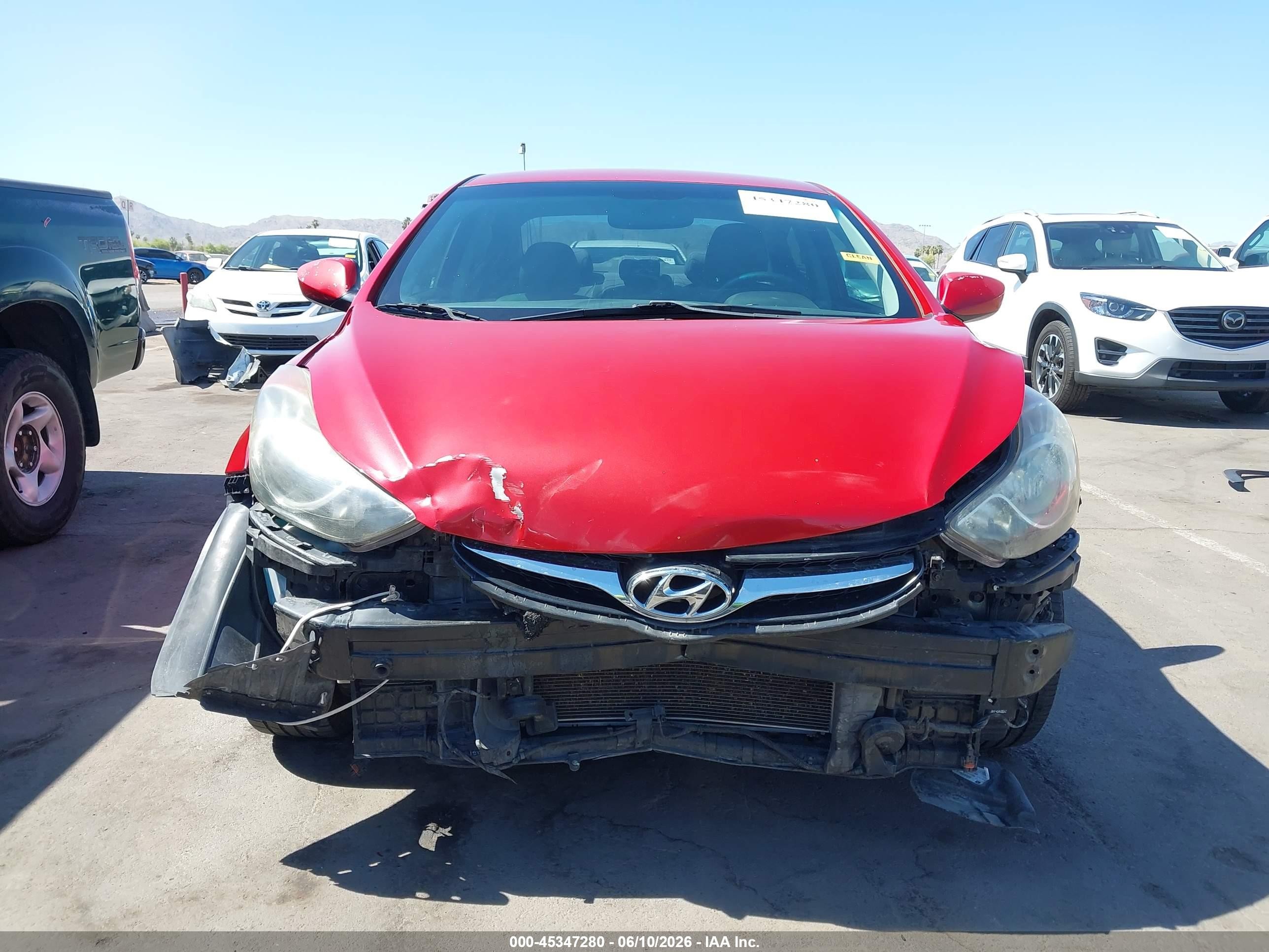 2013 Hyundai Elantra Gls Red vin: KMHDH4AE1DU948008