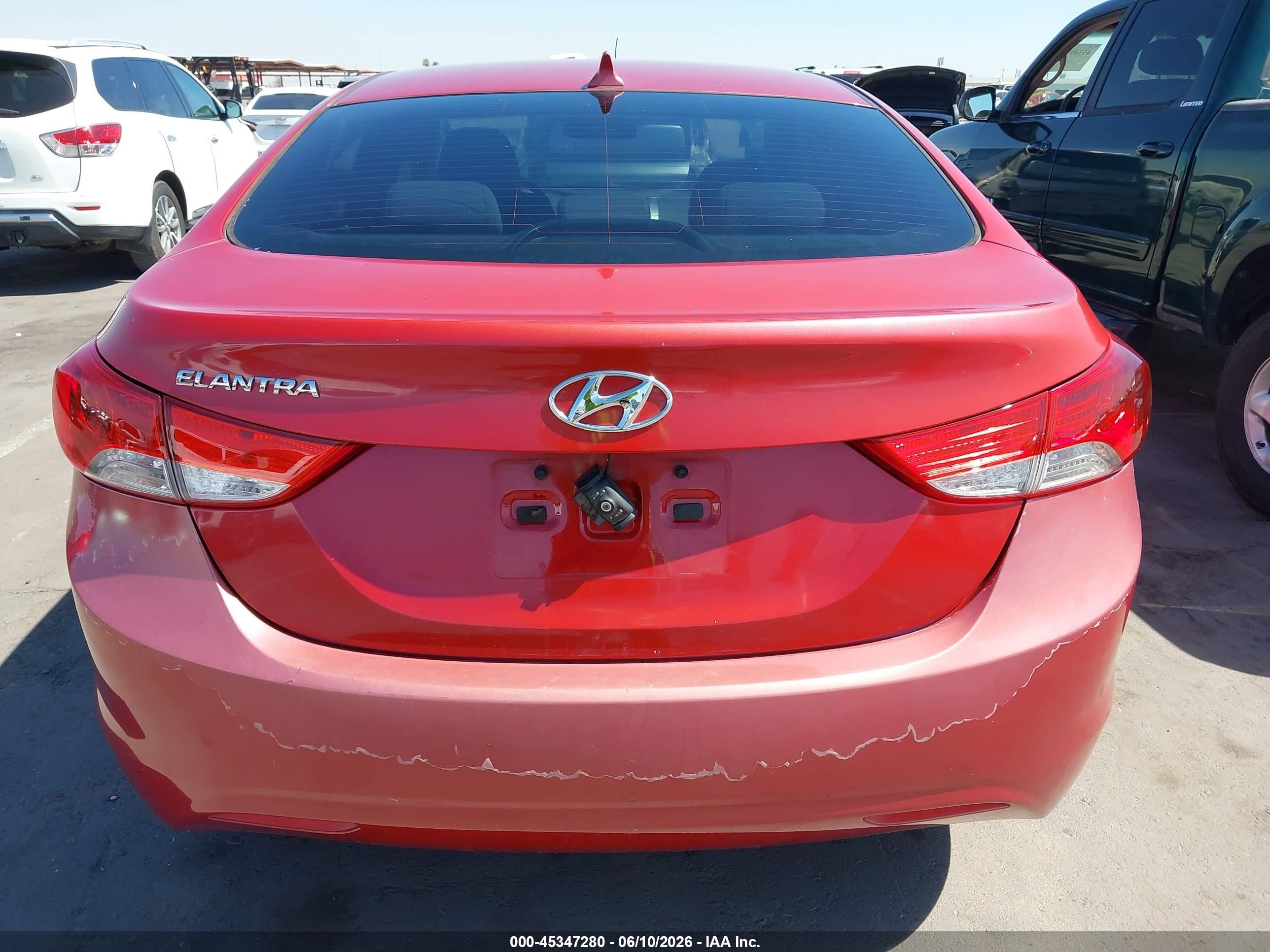 2013 Hyundai Elantra Gls Red vin: KMHDH4AE1DU948008
