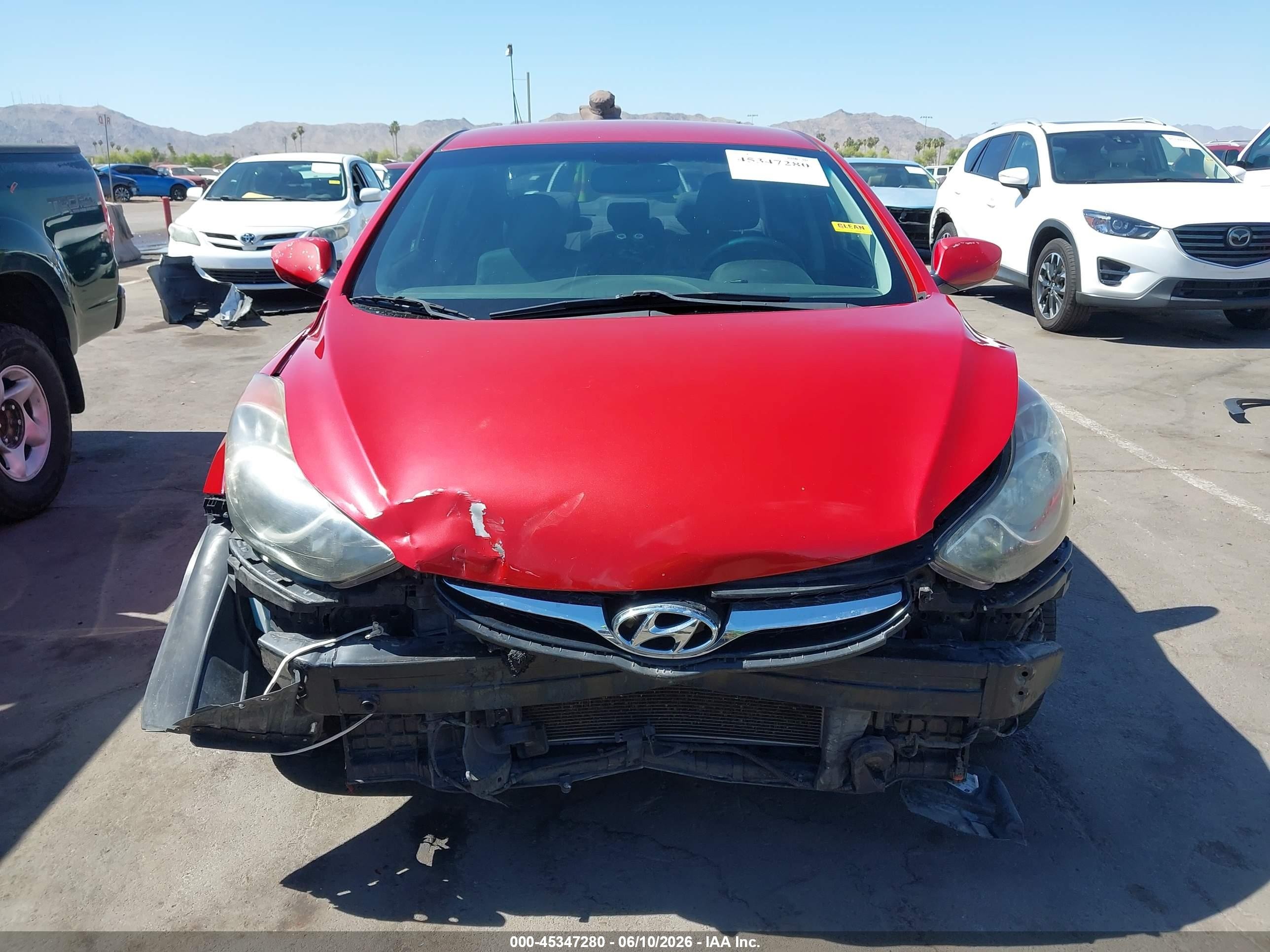 2013 Hyundai Elantra Gls Red vin: KMHDH4AE1DU948008