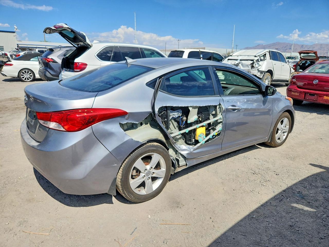 2013 Hyundai Elantra Gls Gray vin: KMHDH4AE1DU953600