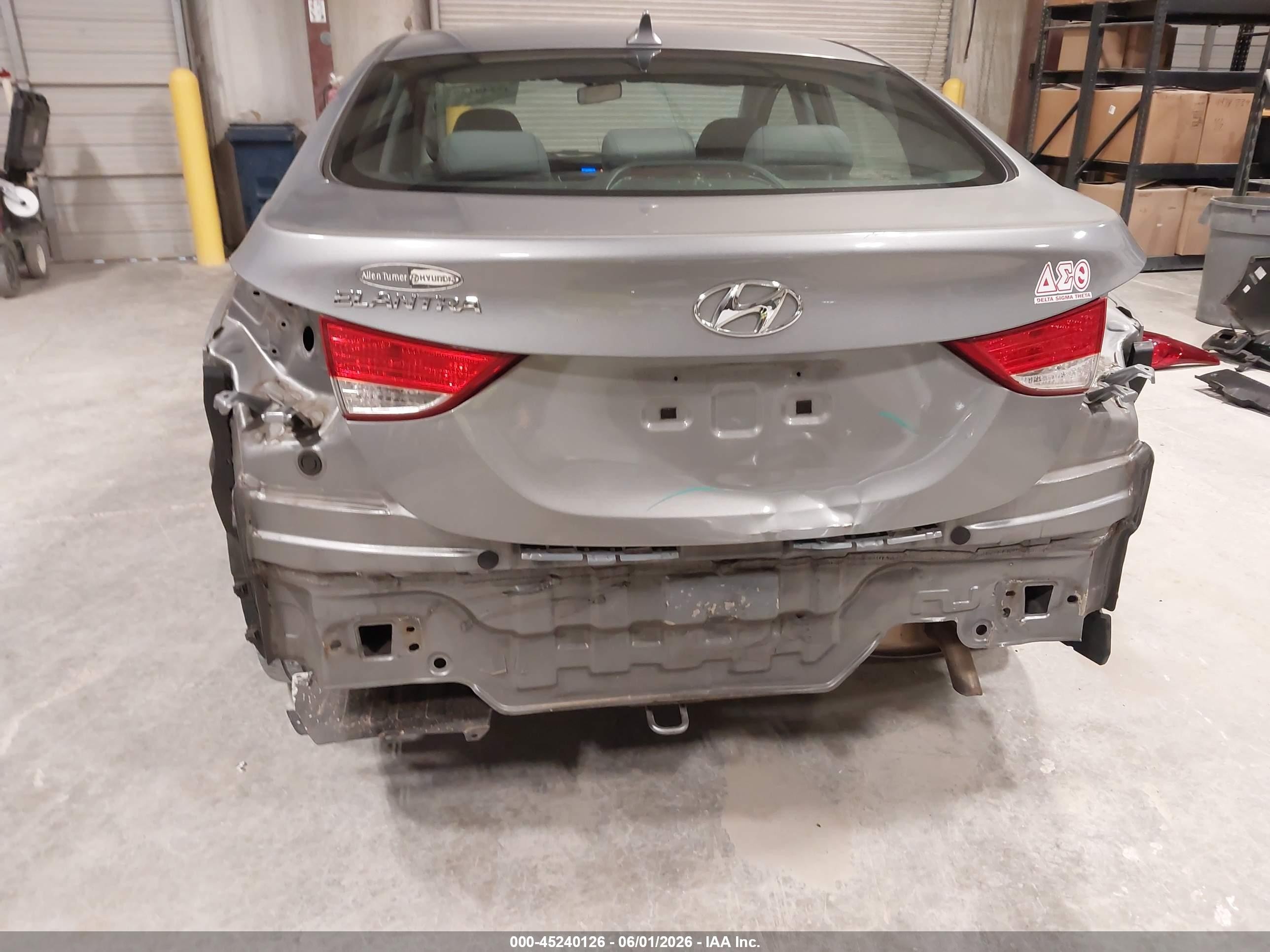 2013 Hyundai Elantra Gls Gray vin: KMHDH4AE1DU965990