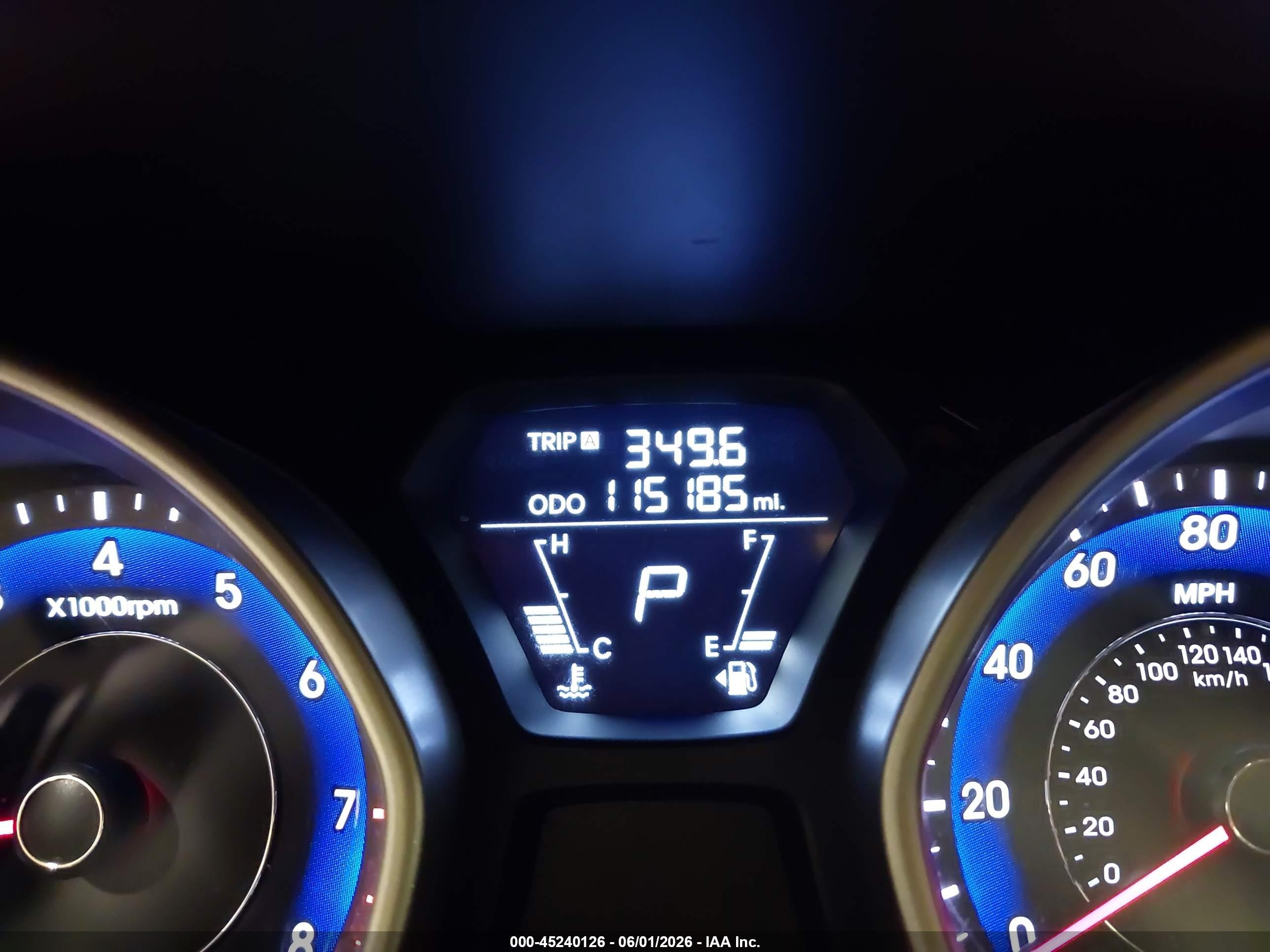 2013 Hyundai Elantra Gls Gray vin: KMHDH4AE1DU965990