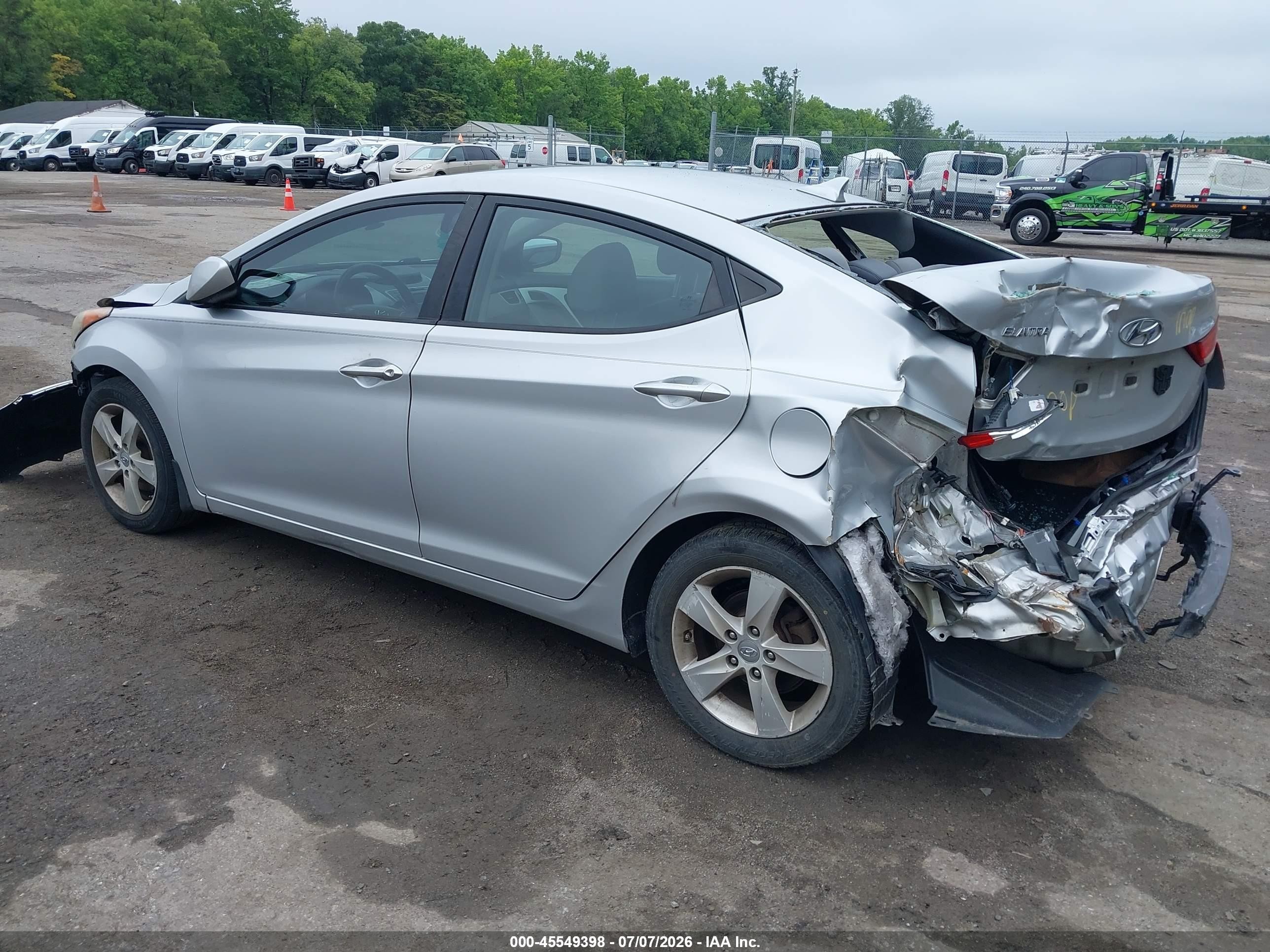 2013 Hyundai Elantra Gls Silver vin: KMHDH4AE1DU969456