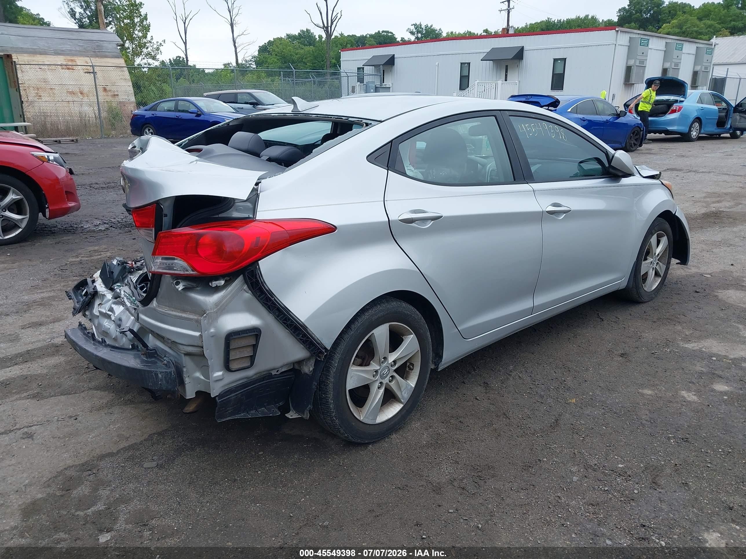 2013 Hyundai Elantra Gls Silver vin: KMHDH4AE1DU969456