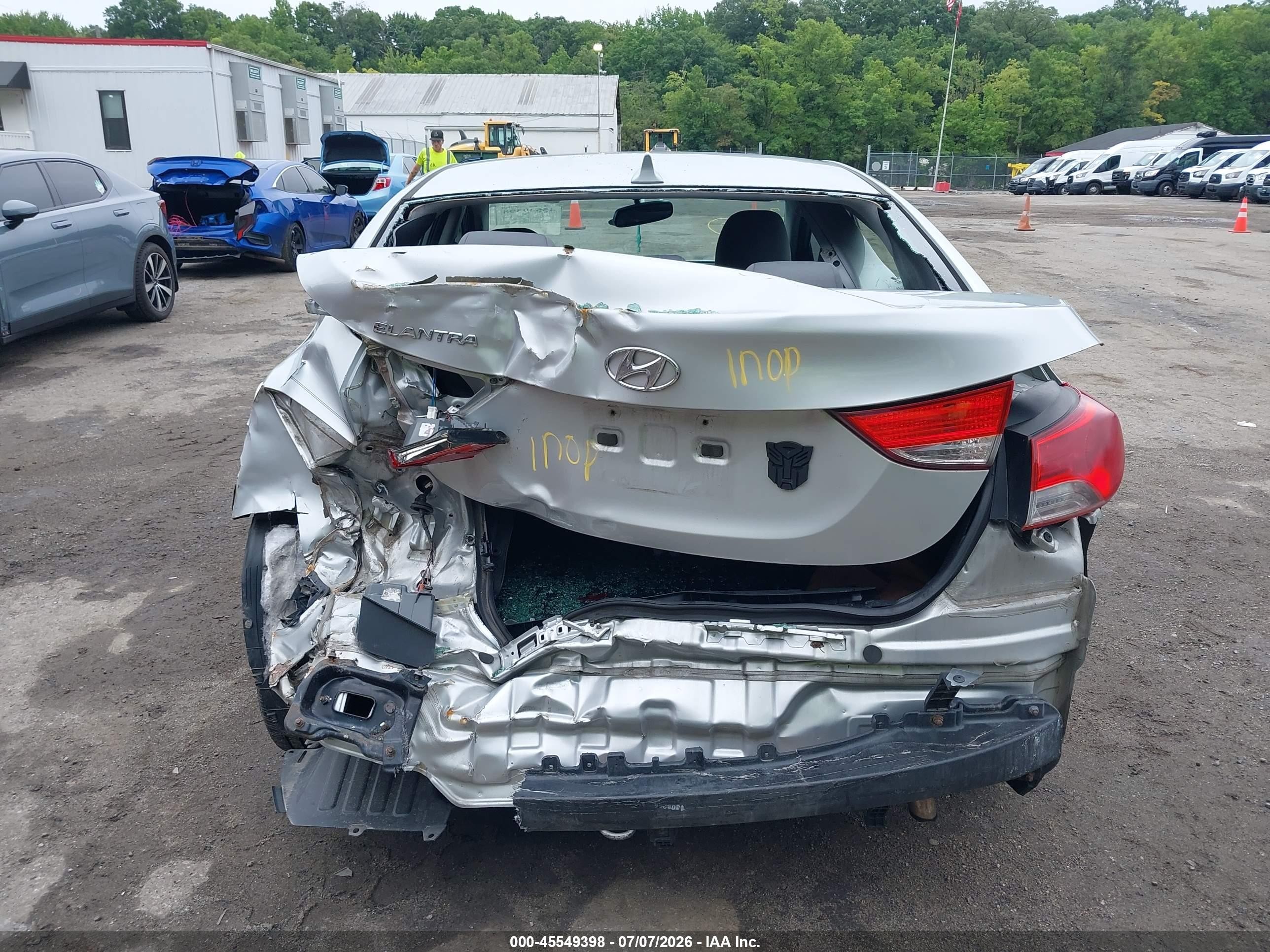 2013 Hyundai Elantra Gls Silver vin: KMHDH4AE1DU969456
