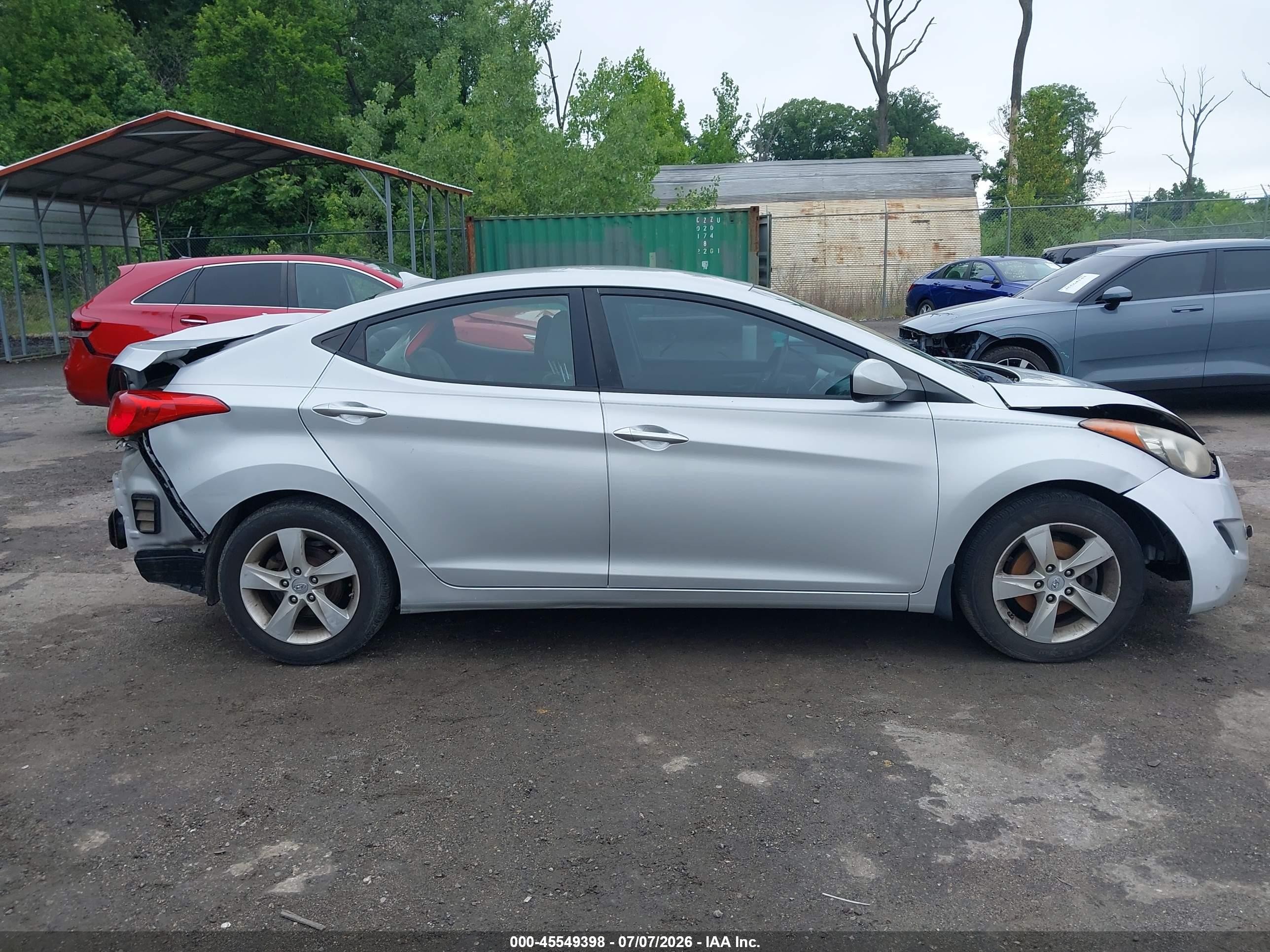 2013 Hyundai Elantra Gls Silver vin: KMHDH4AE1DU969456
