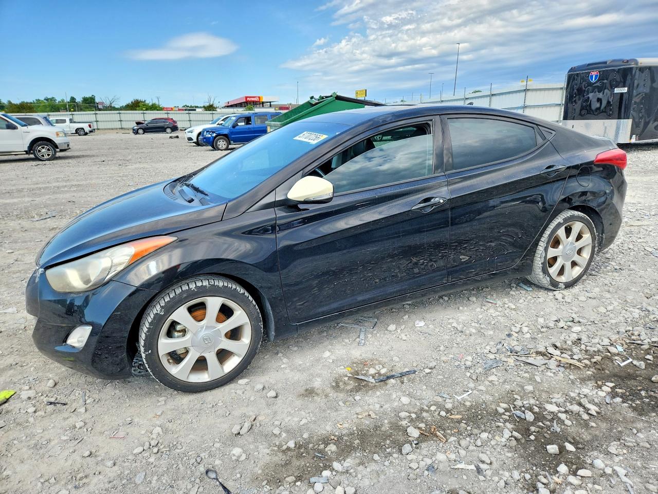 2013 Hyundai Elantra Limited Black vin: KMHDH4AE1DU971000