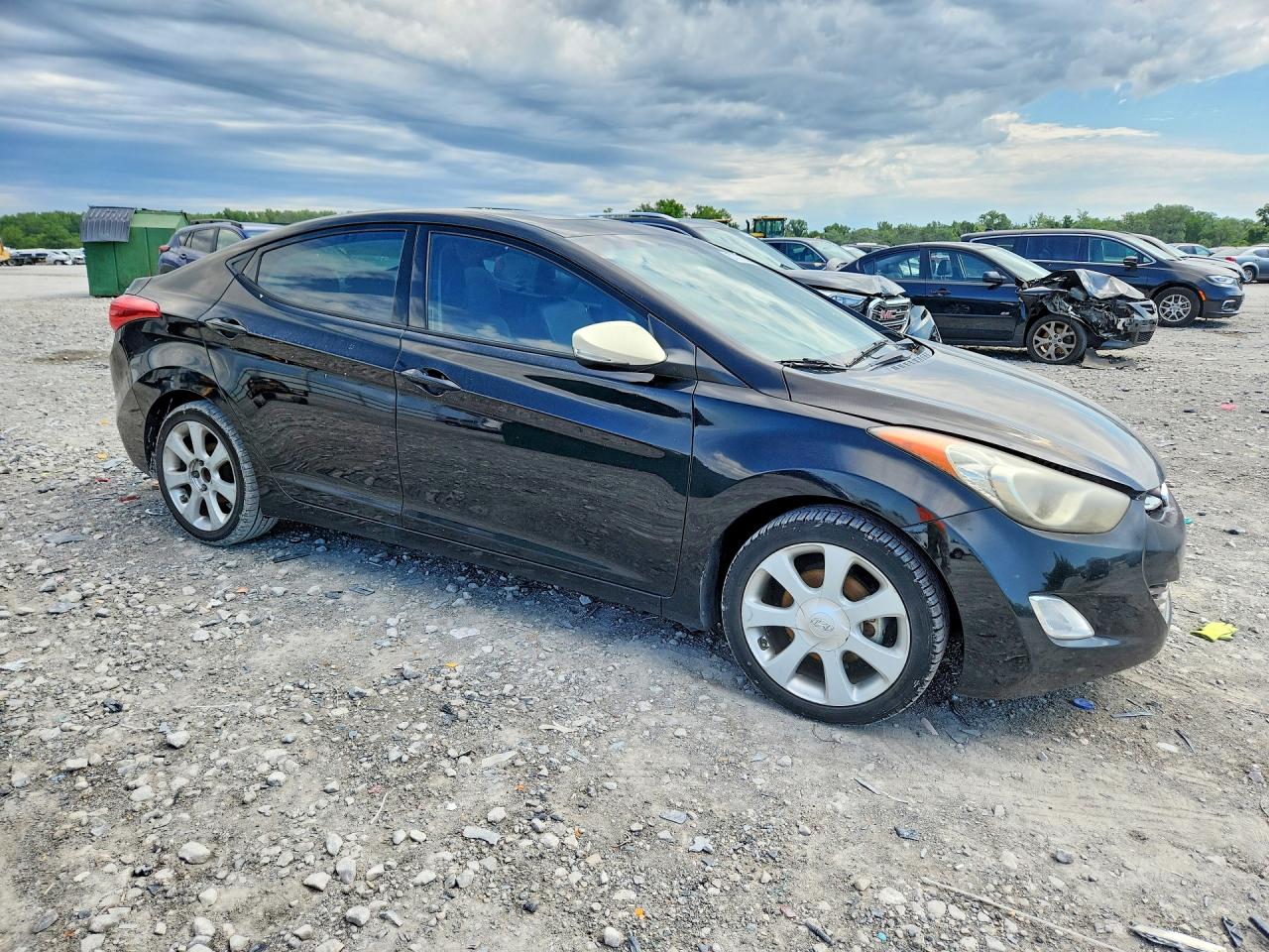 2013 Hyundai Elantra Limited Black vin: KMHDH4AE1DU971000