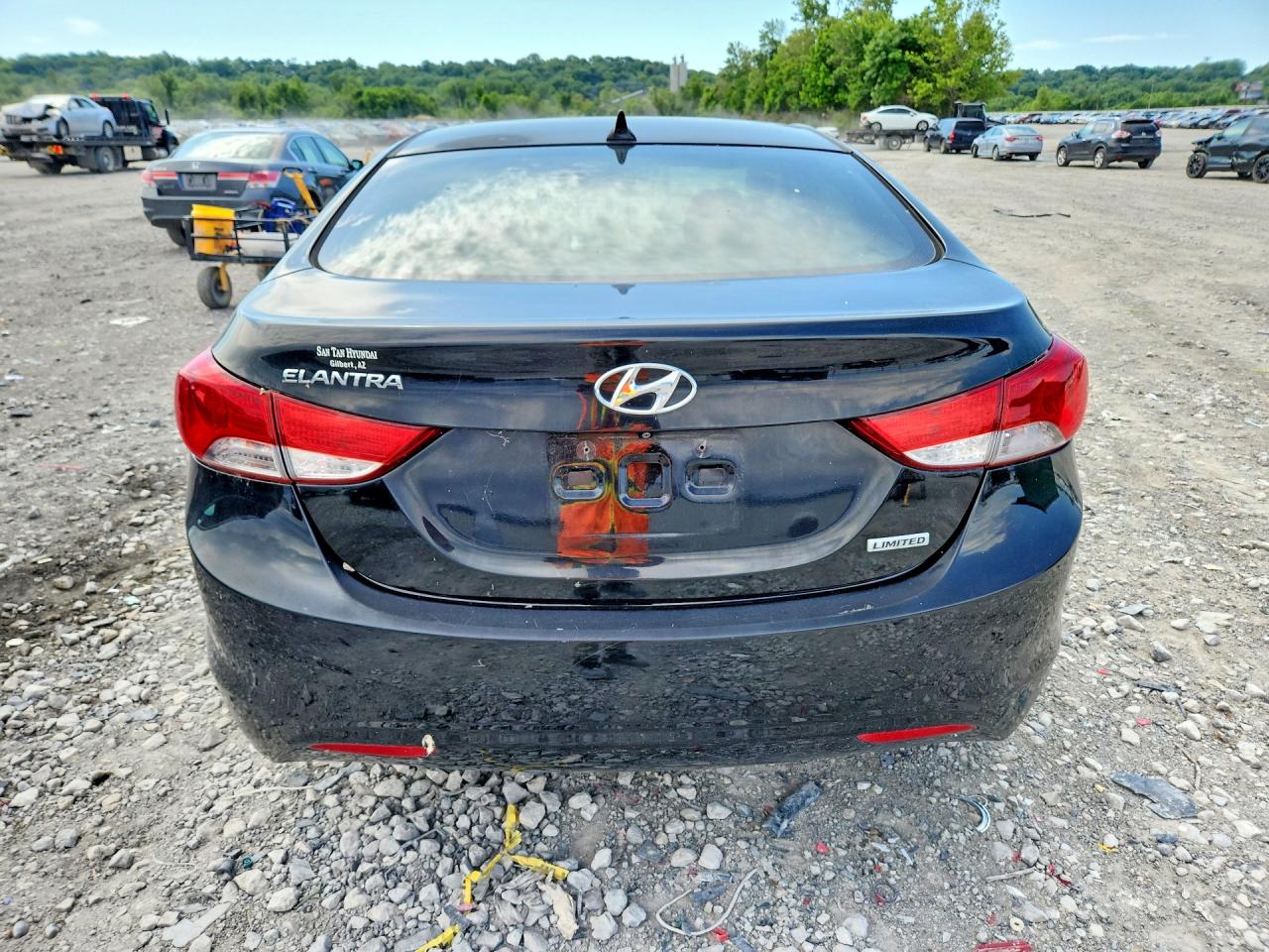 2013 Hyundai Elantra Limited Black vin: KMHDH4AE1DU971000