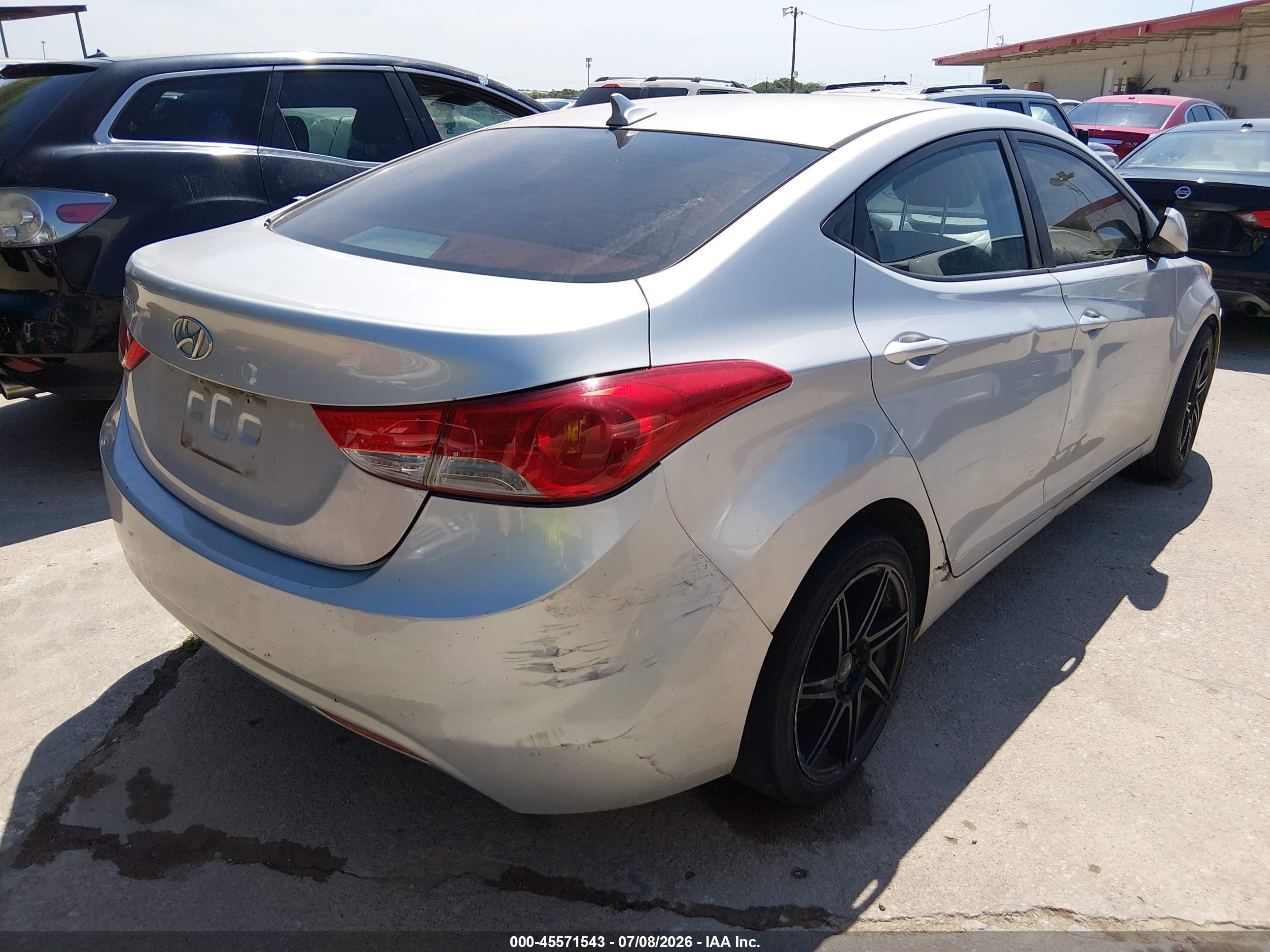 2013 Hyundai Elantra Gls Silver vin: KMHDH4AE1DU991134
