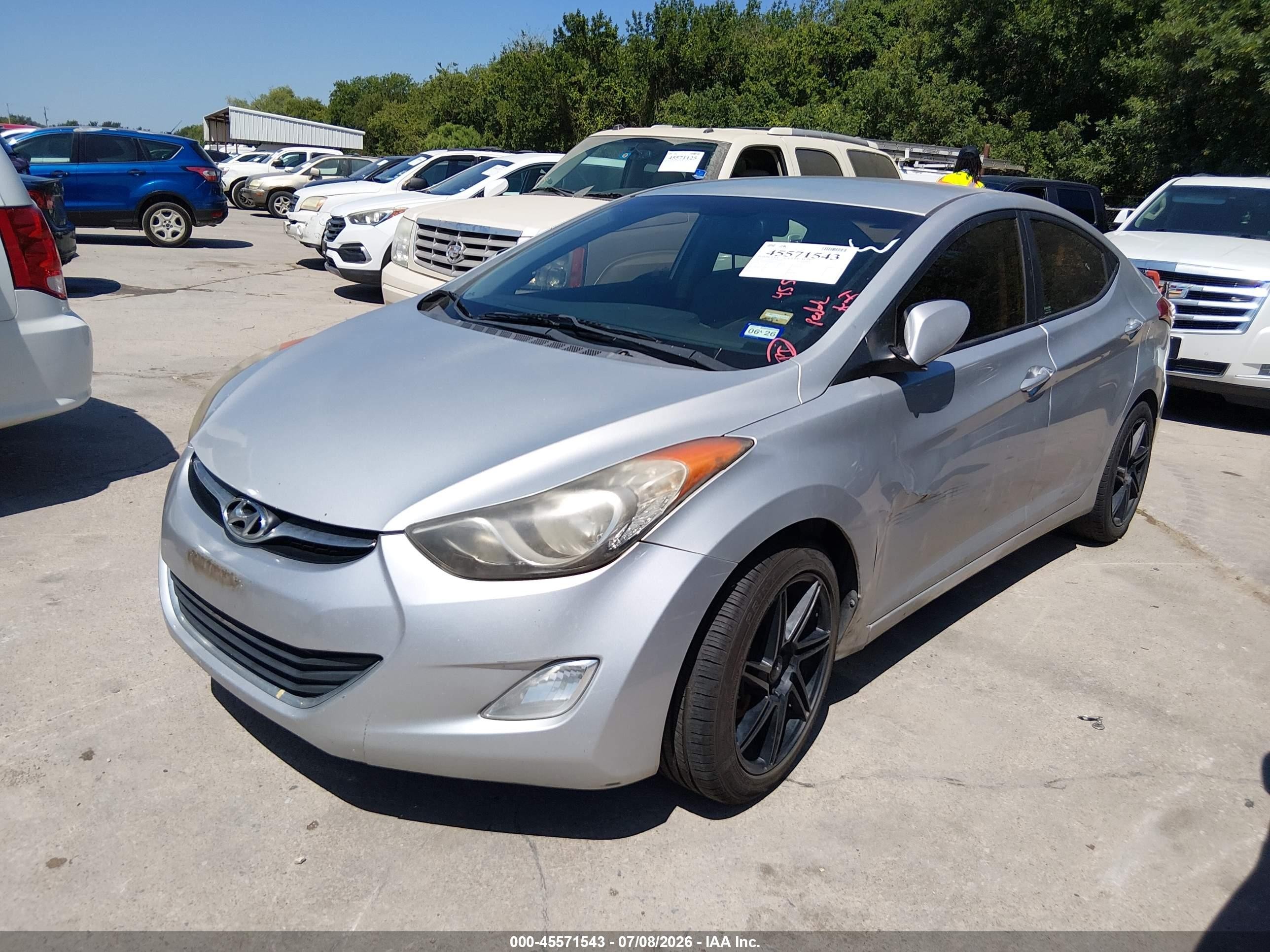2013 Hyundai Elantra Gls Silver vin: KMHDH4AE1DU991134
