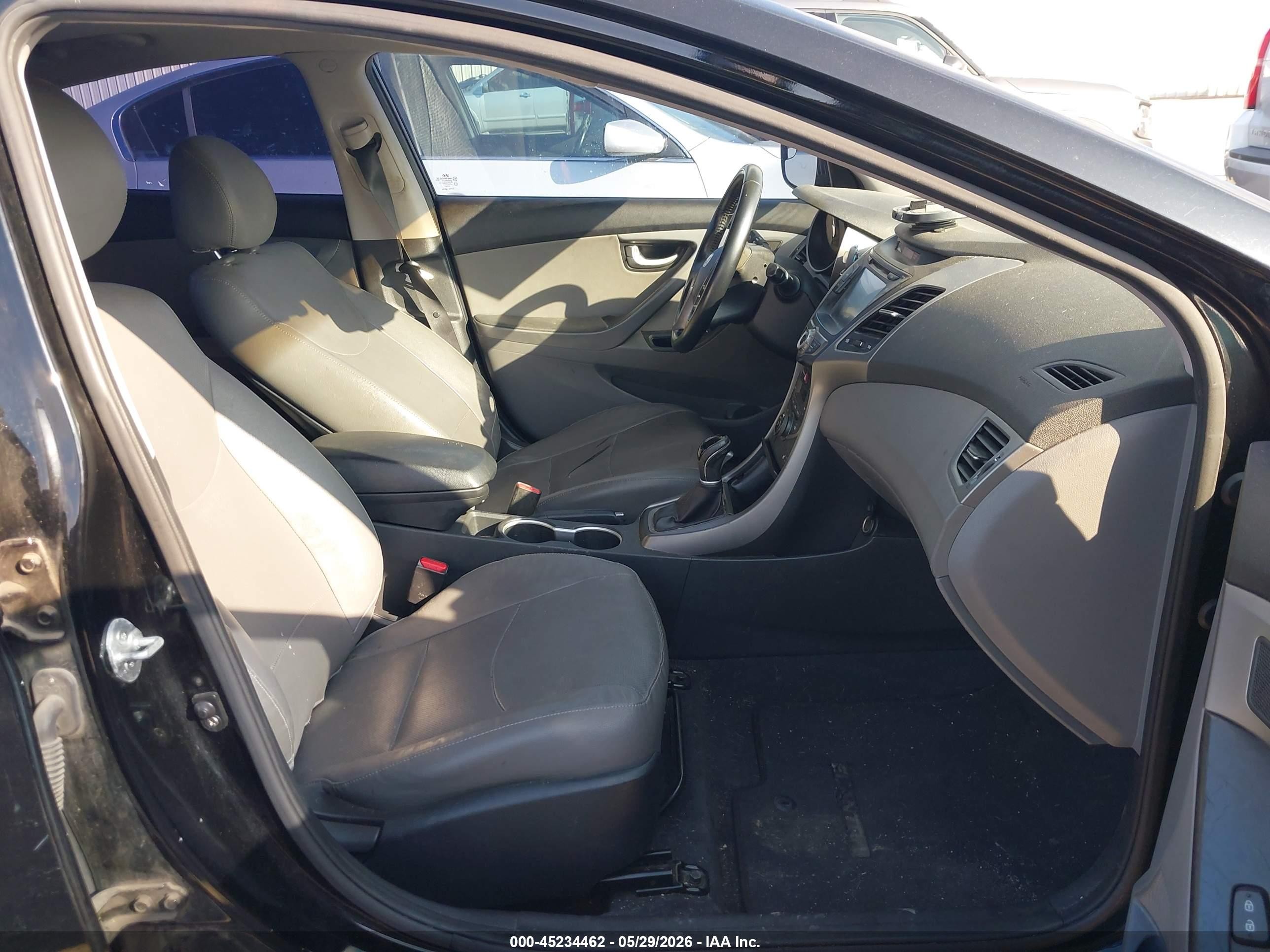 2014 Hyundai Elantra Limited Black vin: KMHDH4AE1EU034648