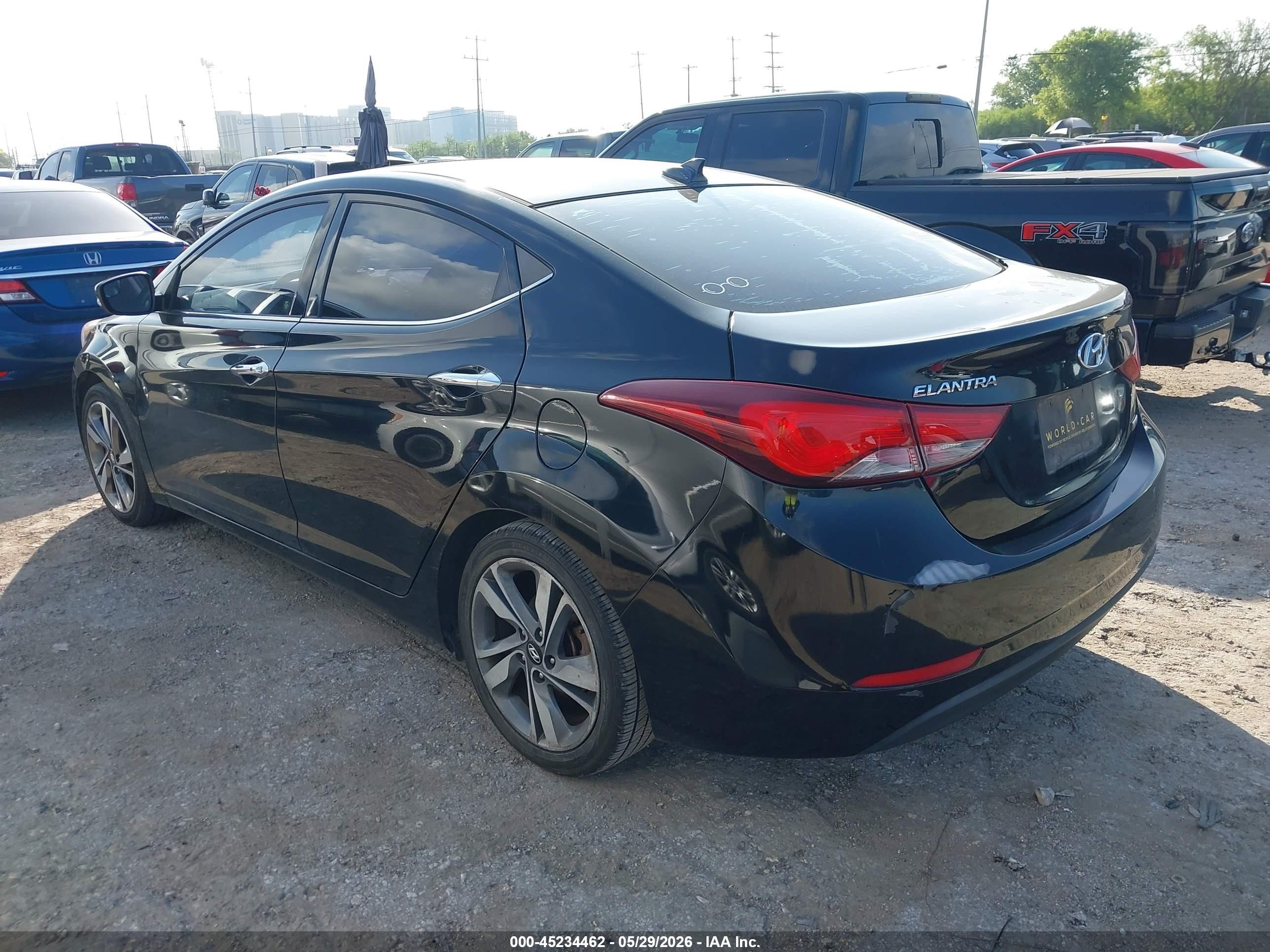 2014 Hyundai Elantra Limited Black vin: KMHDH4AE1EU034648
