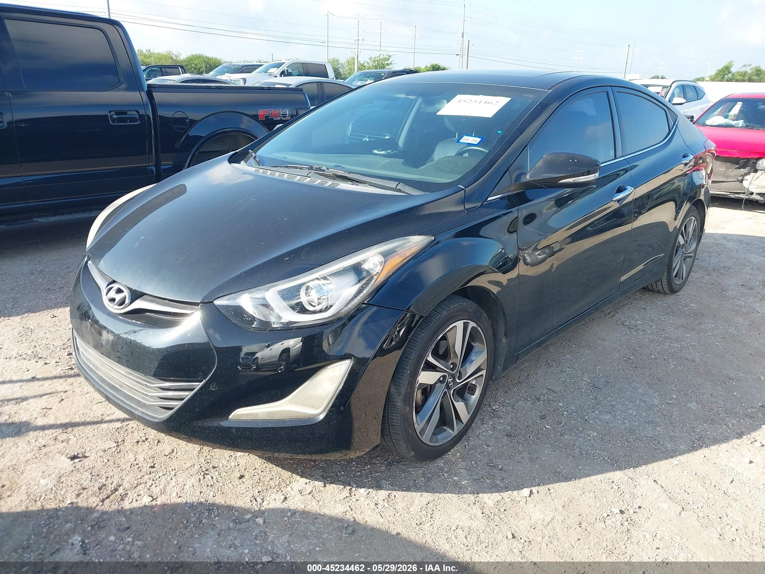 2014 Hyundai Elantra Limited Black vin: KMHDH4AE1EU034648