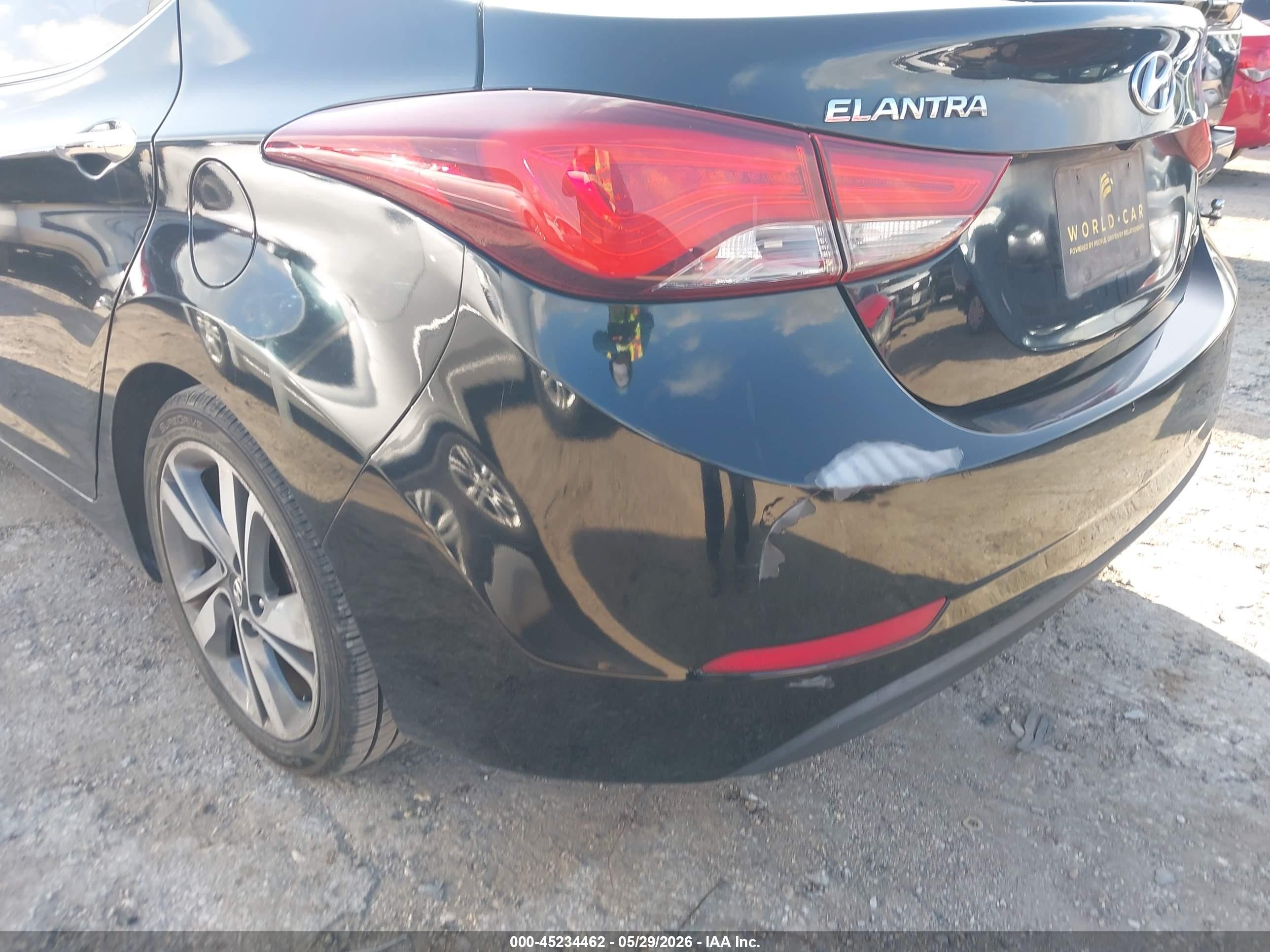 2014 Hyundai Elantra Limited Black vin: KMHDH4AE1EU034648