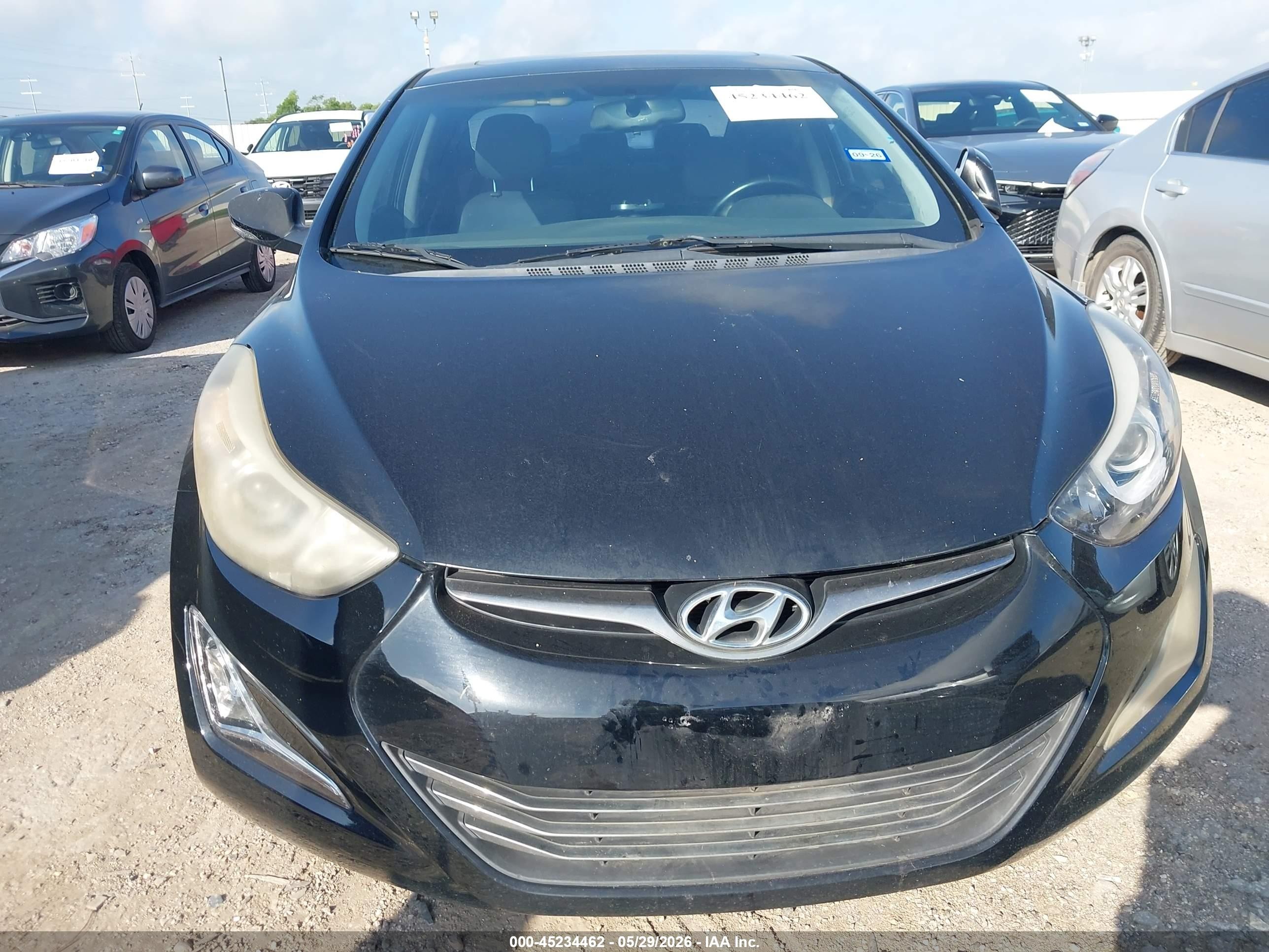 2014 Hyundai Elantra Limited Black vin: KMHDH4AE1EU034648