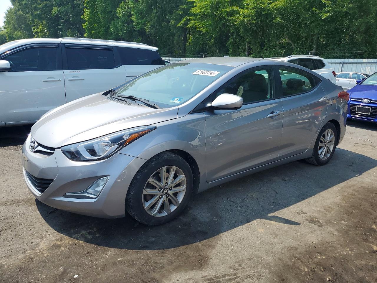 2014 Hyundai Elantra Se Silver vin: KMHDH4AE1EU048114