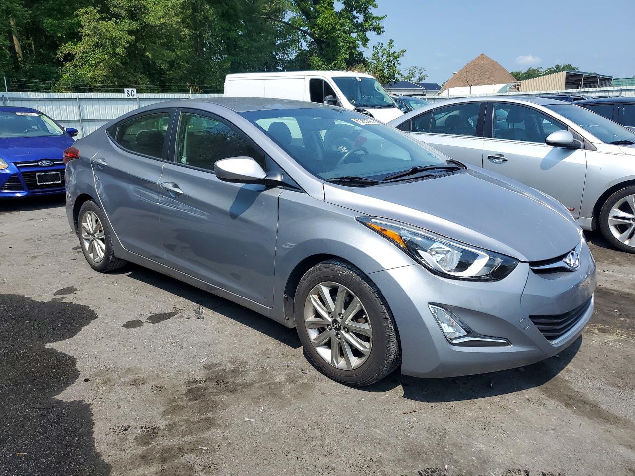 2014 Hyundai Elantra Se Silver vin: KMHDH4AE1EU048114