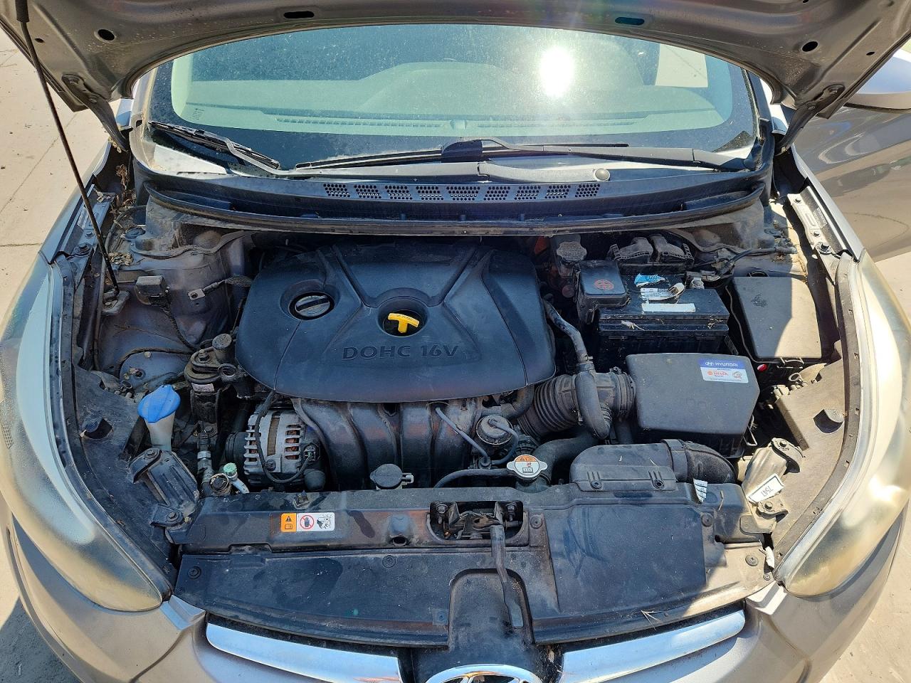 2014 Hyundai Elantra Se Silver vin: KMHDH4AE1EU053250