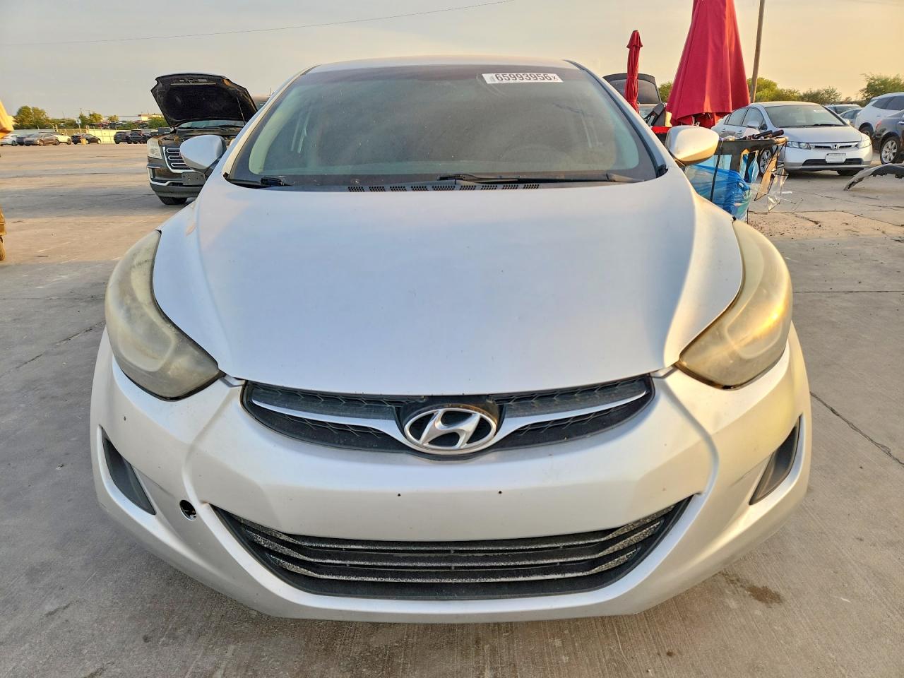 2014 Hyundai Elantra Se Silver vin: KMHDH4AE1EU068105