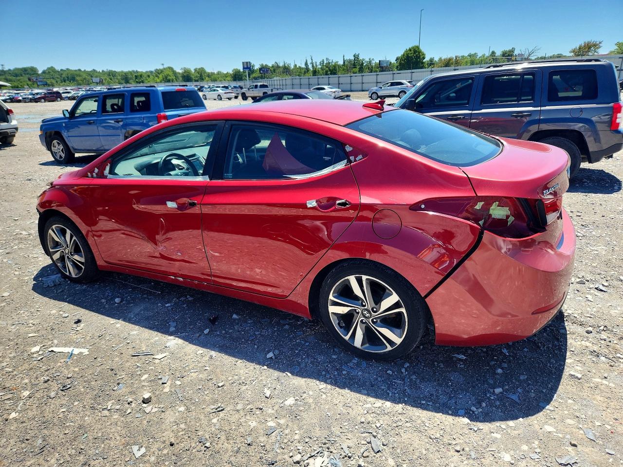 2014 Hyundai Elantra Limited Red vin: KMHDH4AE1EU072638