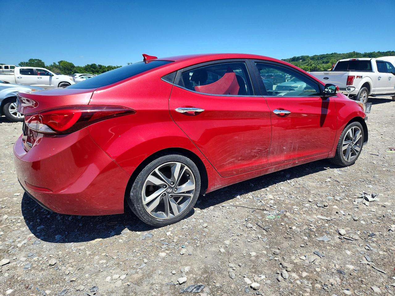 2014 Hyundai Elantra Limited Red vin: KMHDH4AE1EU072638