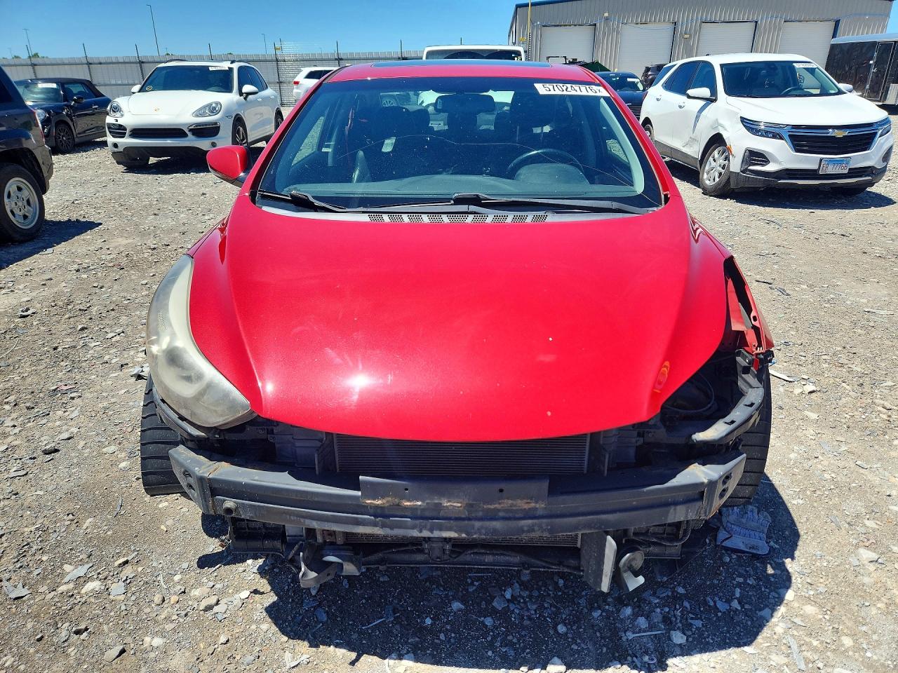 2014 Hyundai Elantra Limited Red vin: KMHDH4AE1EU072638