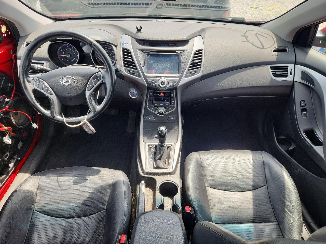 2014 Hyundai Elantra Limited Red vin: KMHDH4AE1EU072638