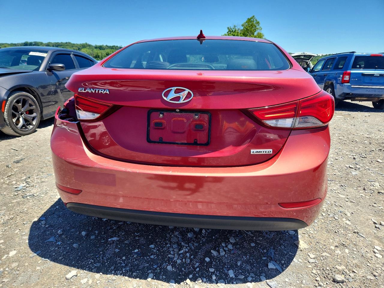 2014 Hyundai Elantra Limited Red vin: KMHDH4AE1EU072638