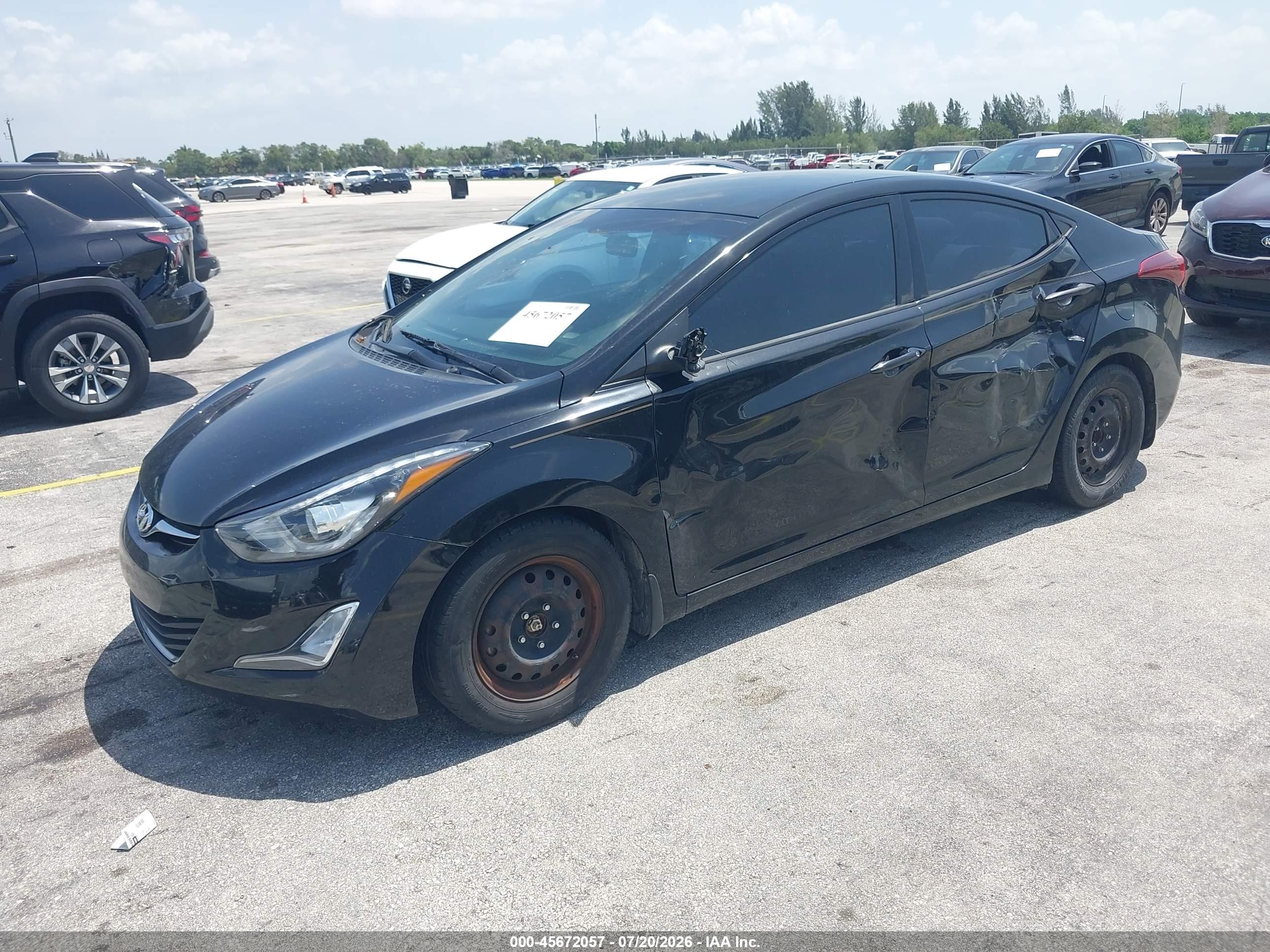 2014 Hyundai Elantra Se Black vin: KMHDH4AE1EU088838