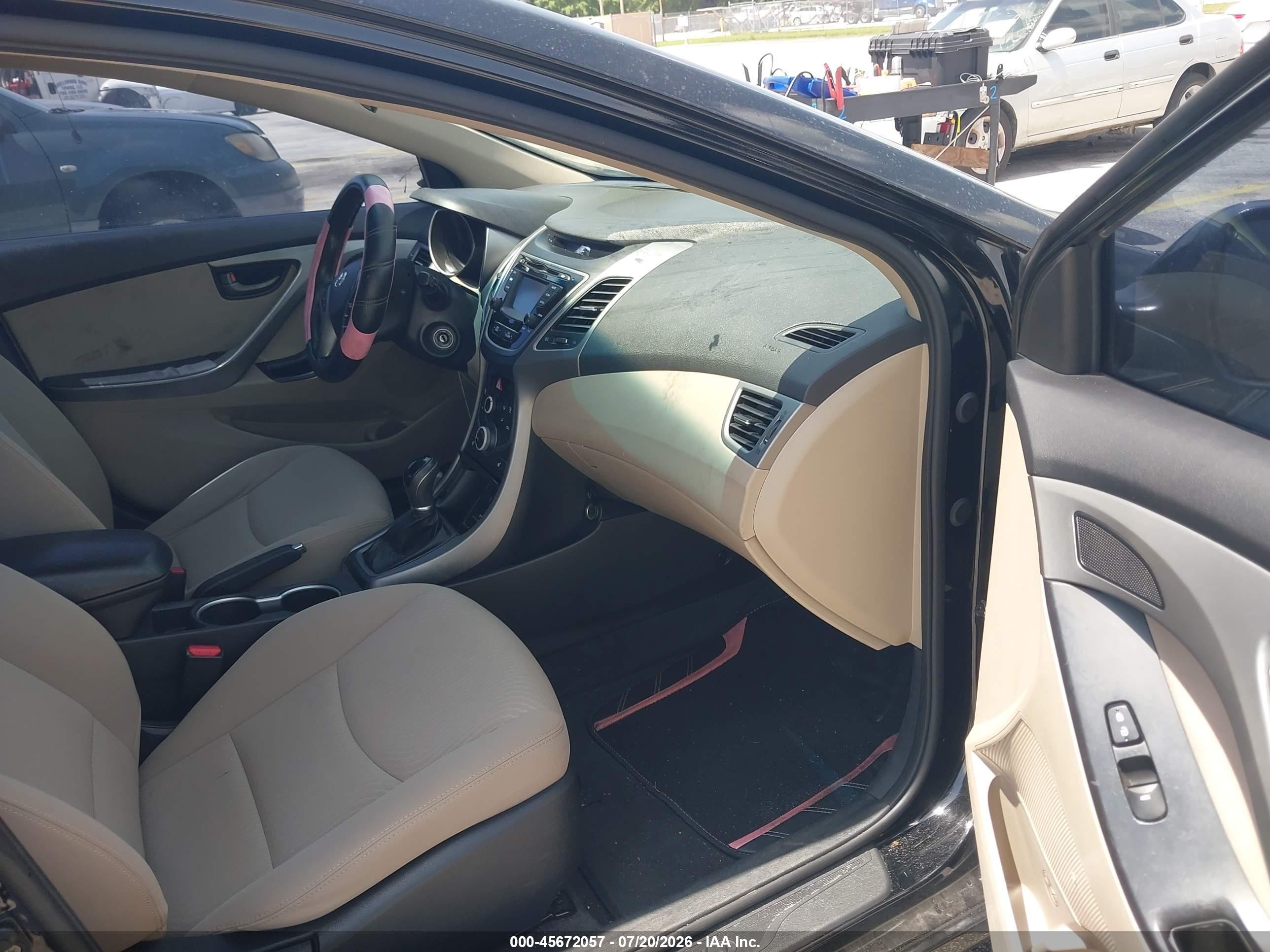 2014 Hyundai Elantra Se Black vin: KMHDH4AE1EU088838