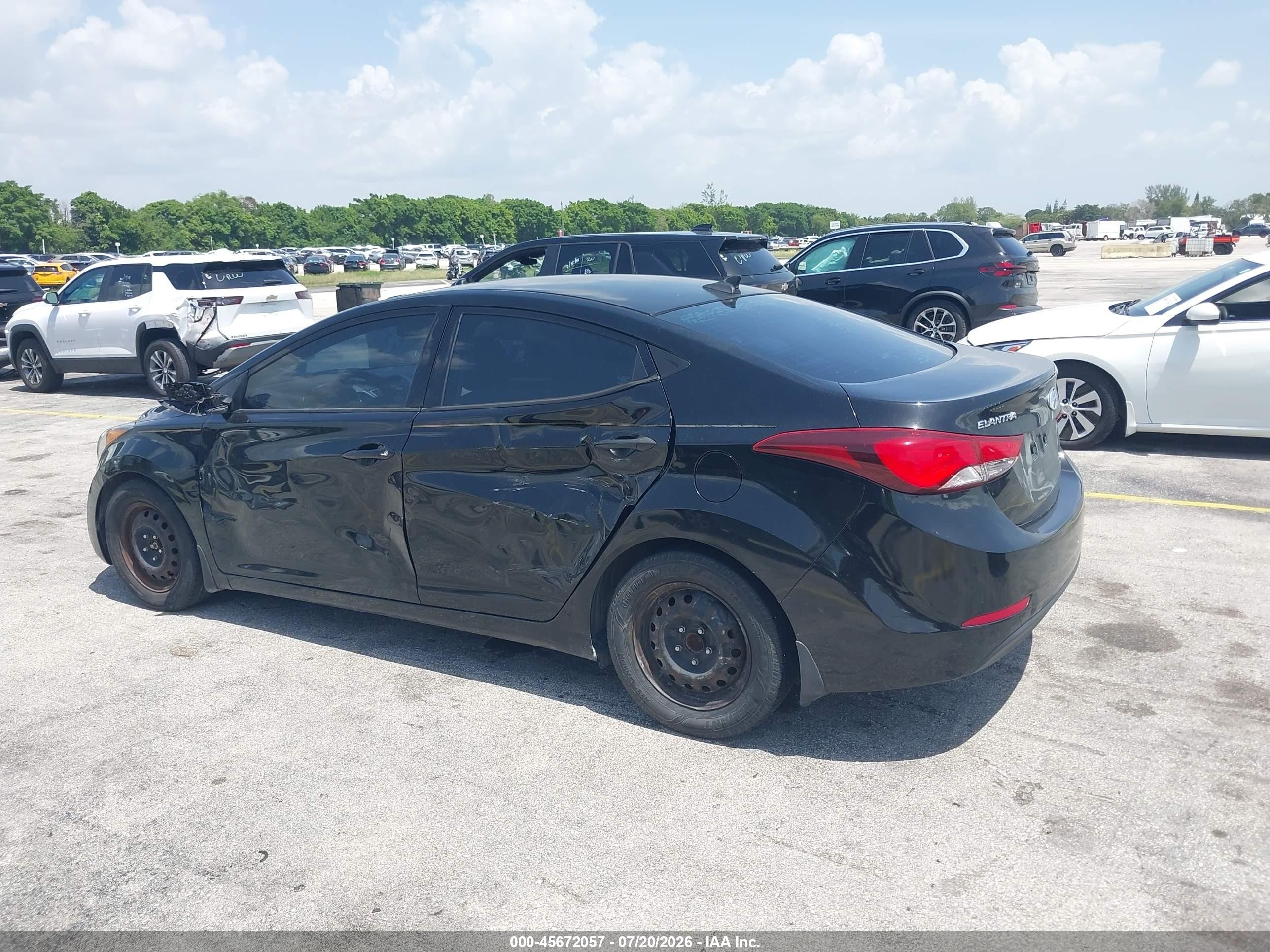 2014 Hyundai Elantra Se Black vin: KMHDH4AE1EU088838