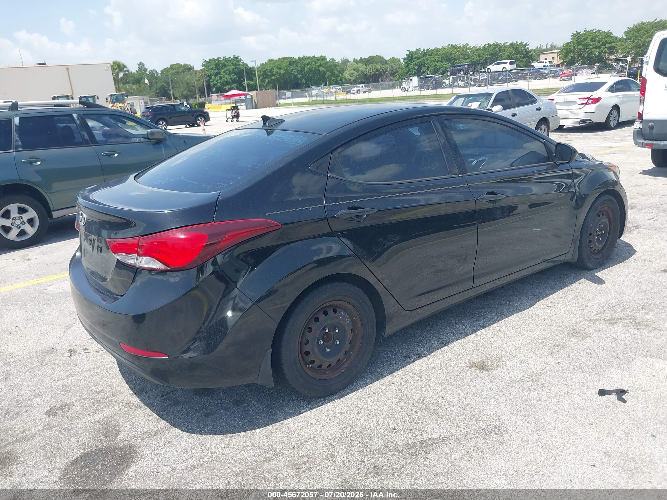 2014 Hyundai Elantra Se Black vin: KMHDH4AE1EU088838