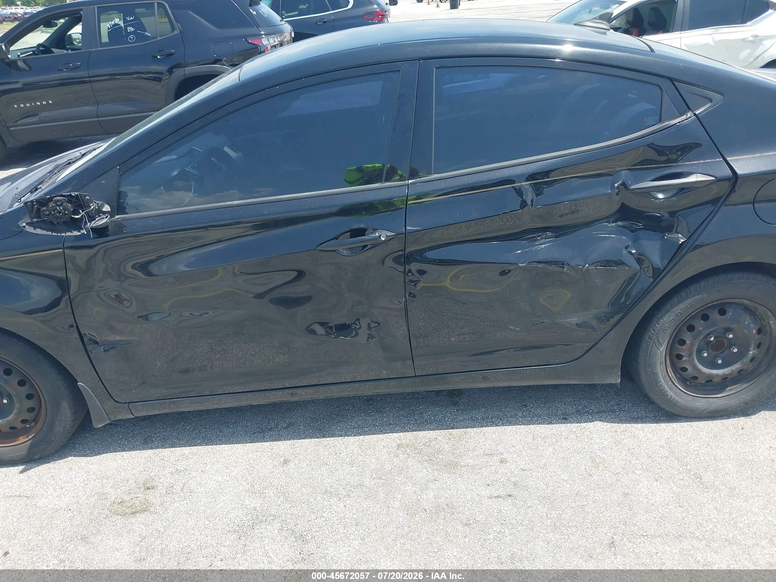 2014 Hyundai Elantra Se Black vin: KMHDH4AE1EU088838